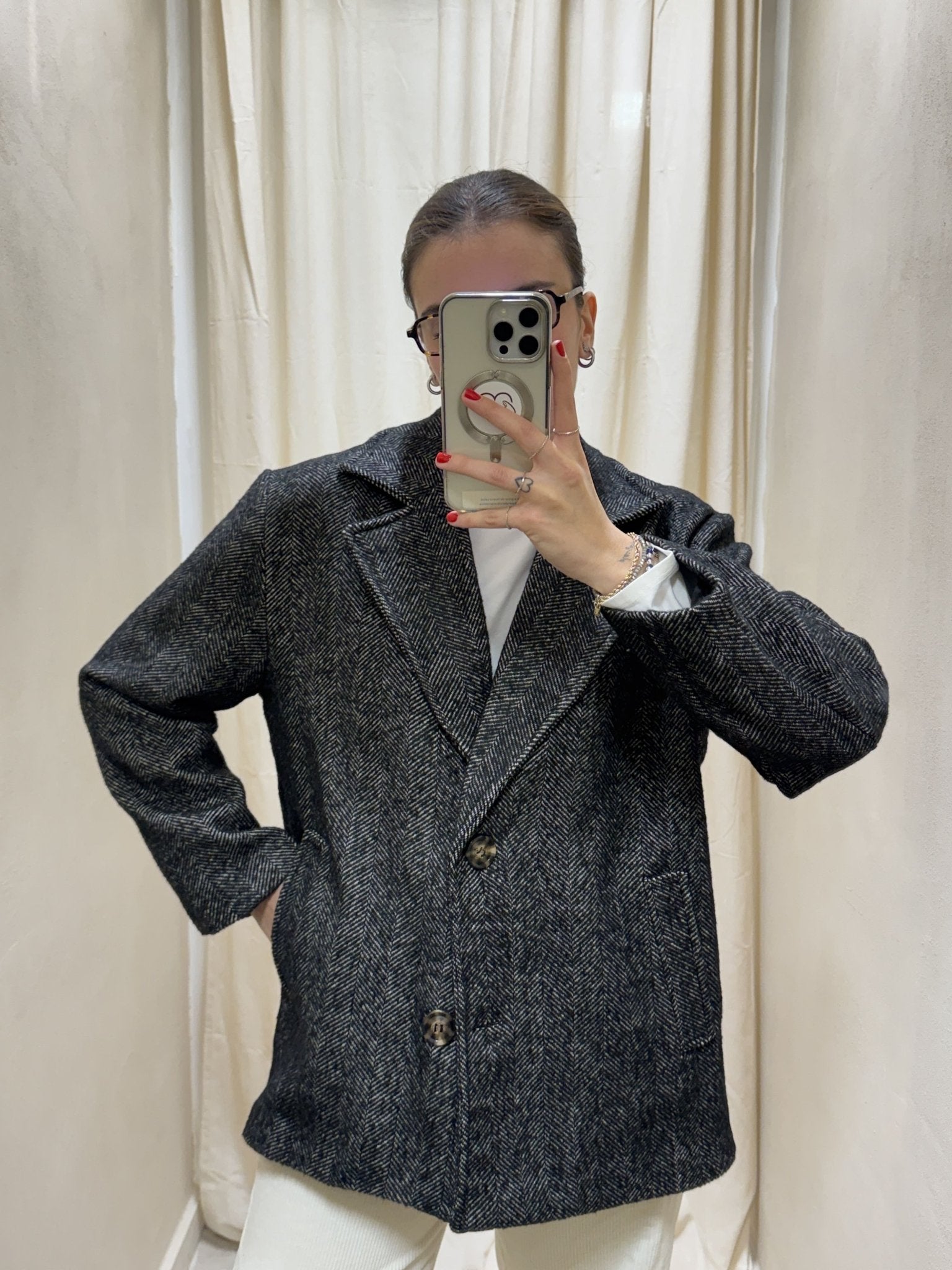 Giacca cappottino over spigata MyD - GiuGiò | Shop online