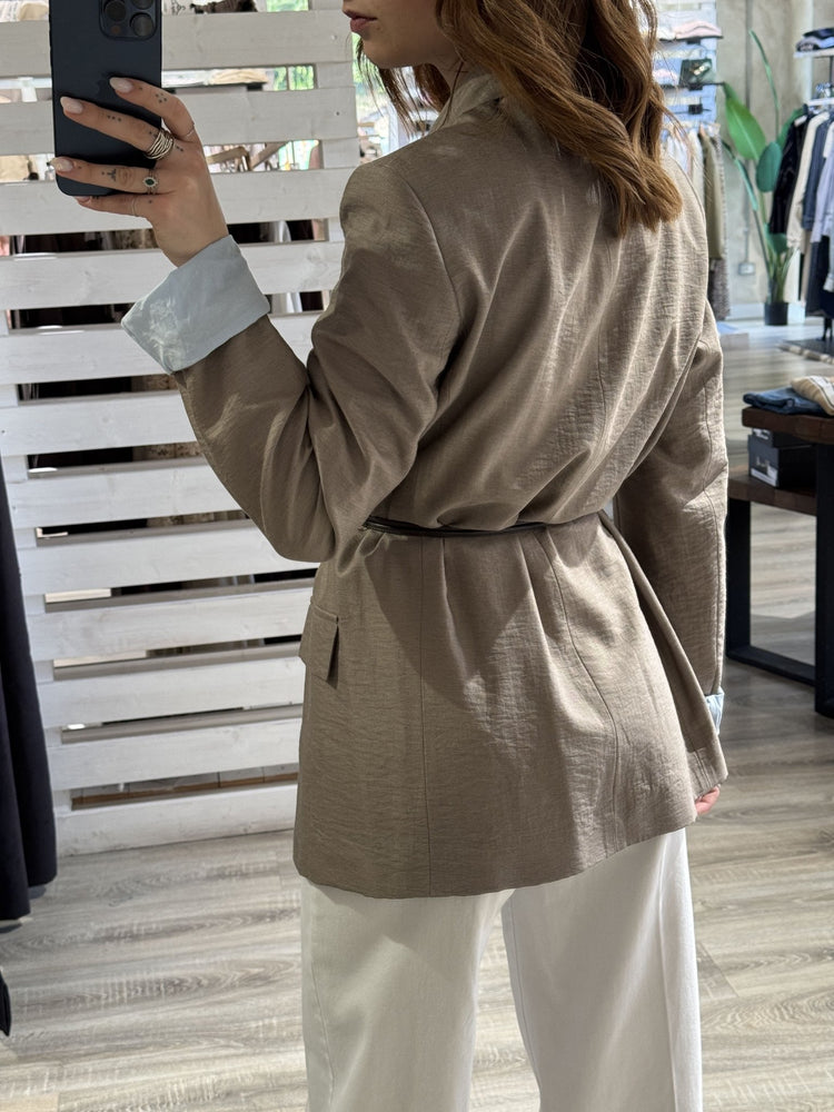 Giacca con cinta e spille Susy mix - GiuGiò | Shop online