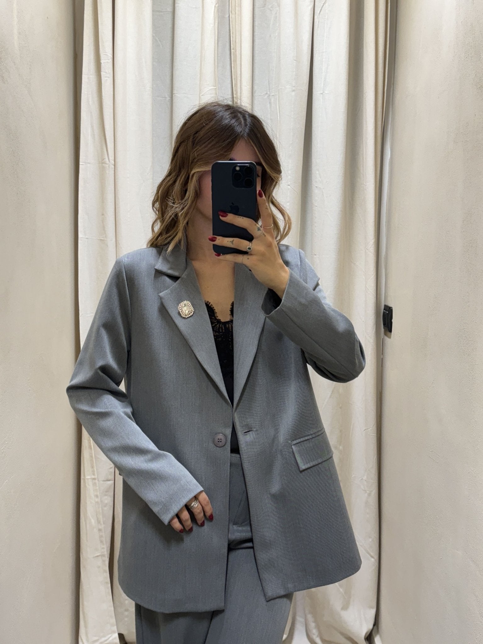 Giacca dritta con spilla MyD - GiuGiò | Shop online