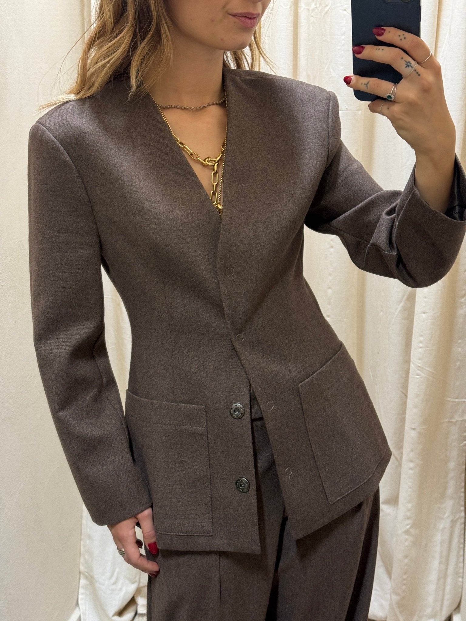 Giacca fittata in misto viscosa Please - GiuGiò | Shop online