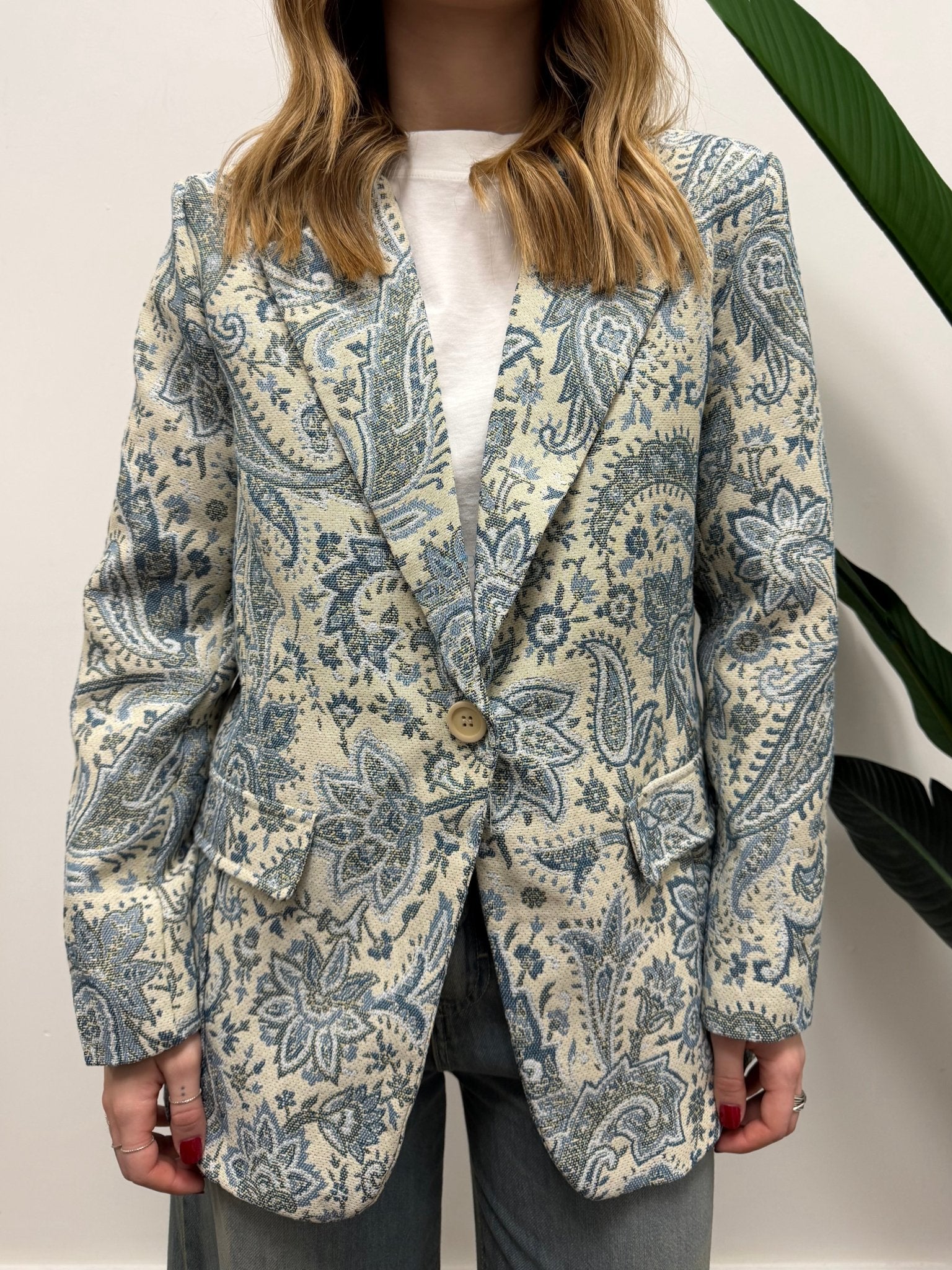 Giacca floreale tessuto jacquard MyD - GiuGiò | Shop online