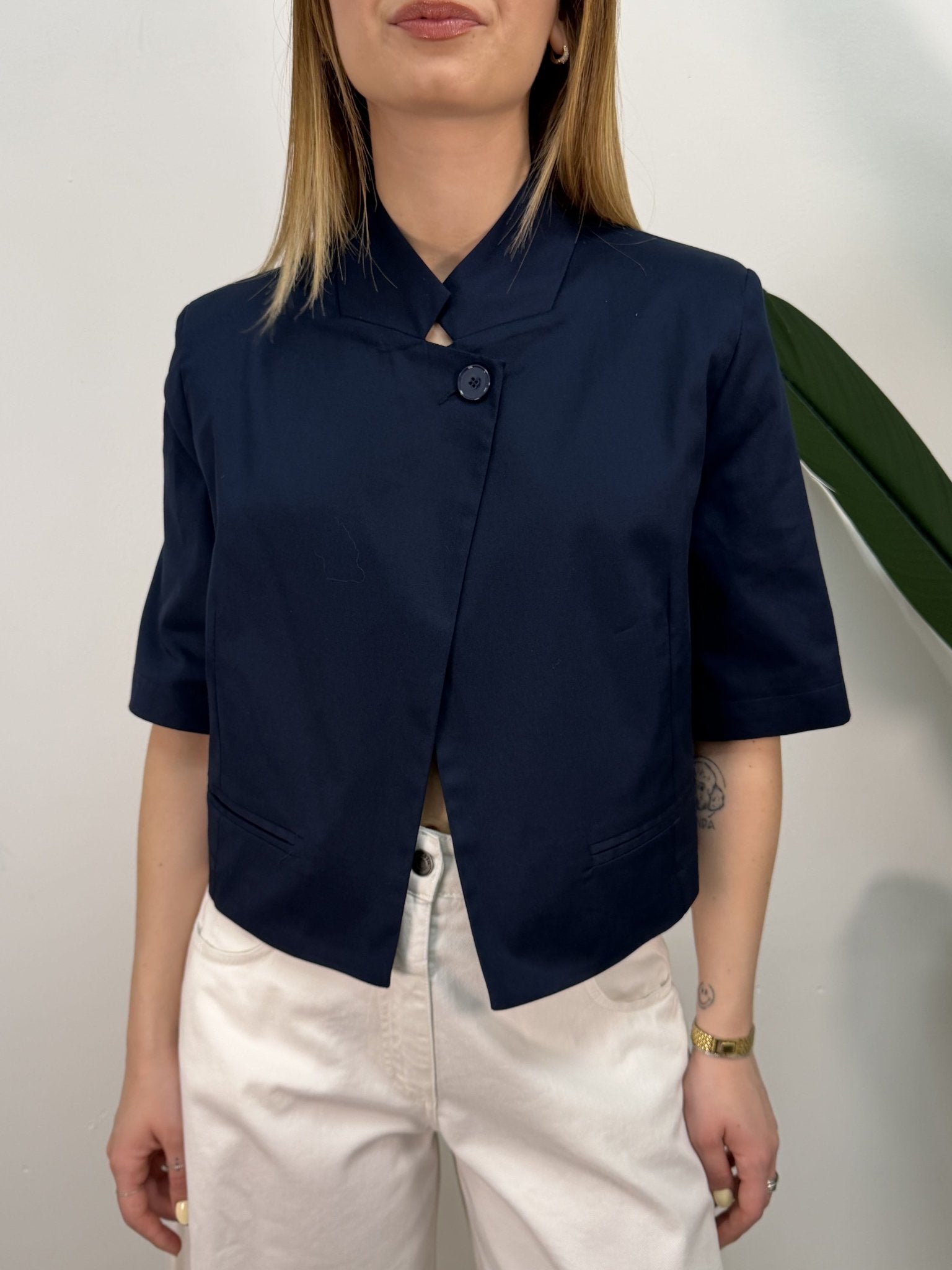 Giacca in cotone crop 1 bottone alto VICOLO - GiuGiò | Shop online