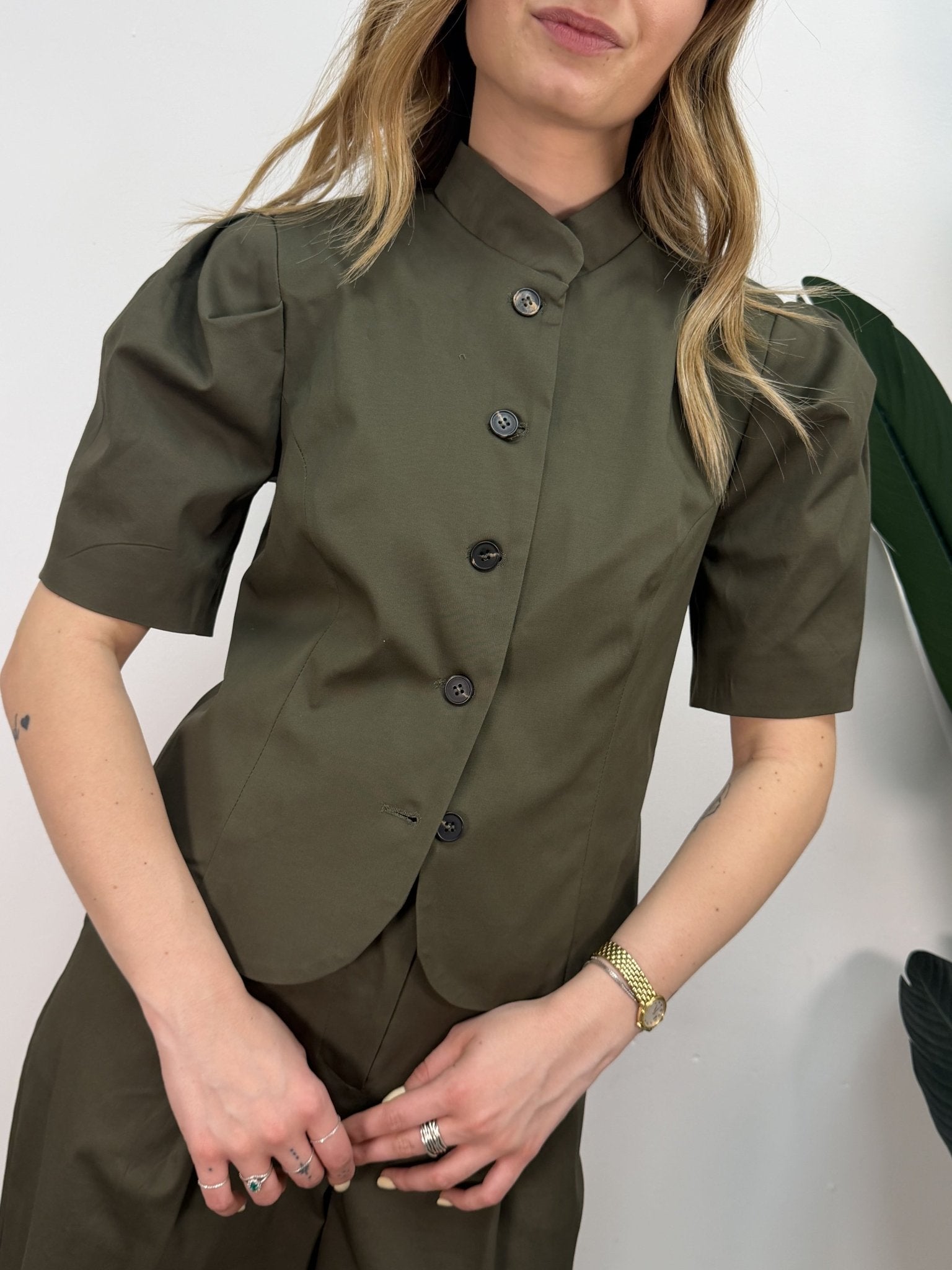 Giacca in cotone mezza manica a palloncino Tensione In - GiuGiò | Shop online