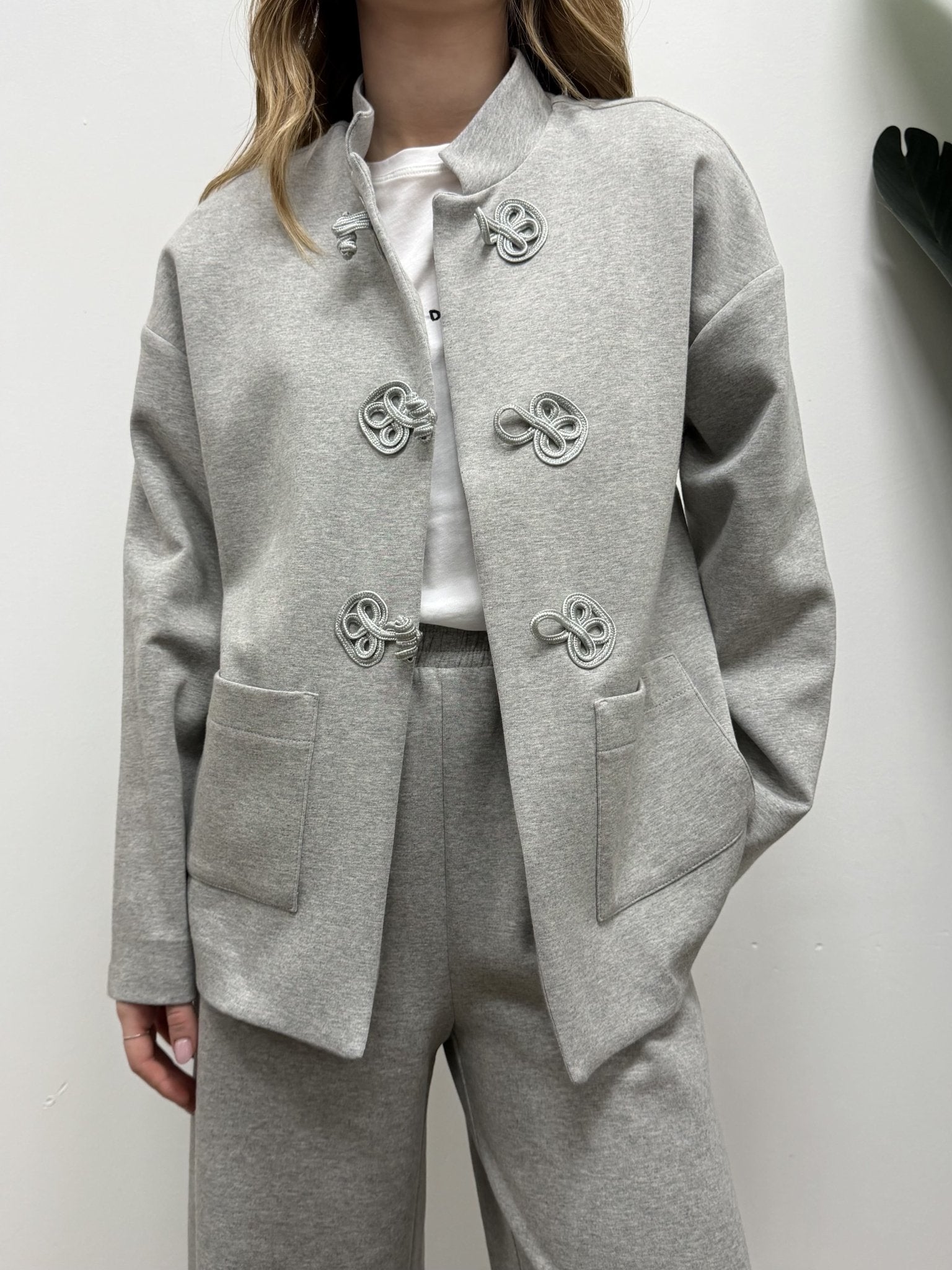 Giacca in felpa garzata con alamari Tensione In - GiuGiò | Shop online