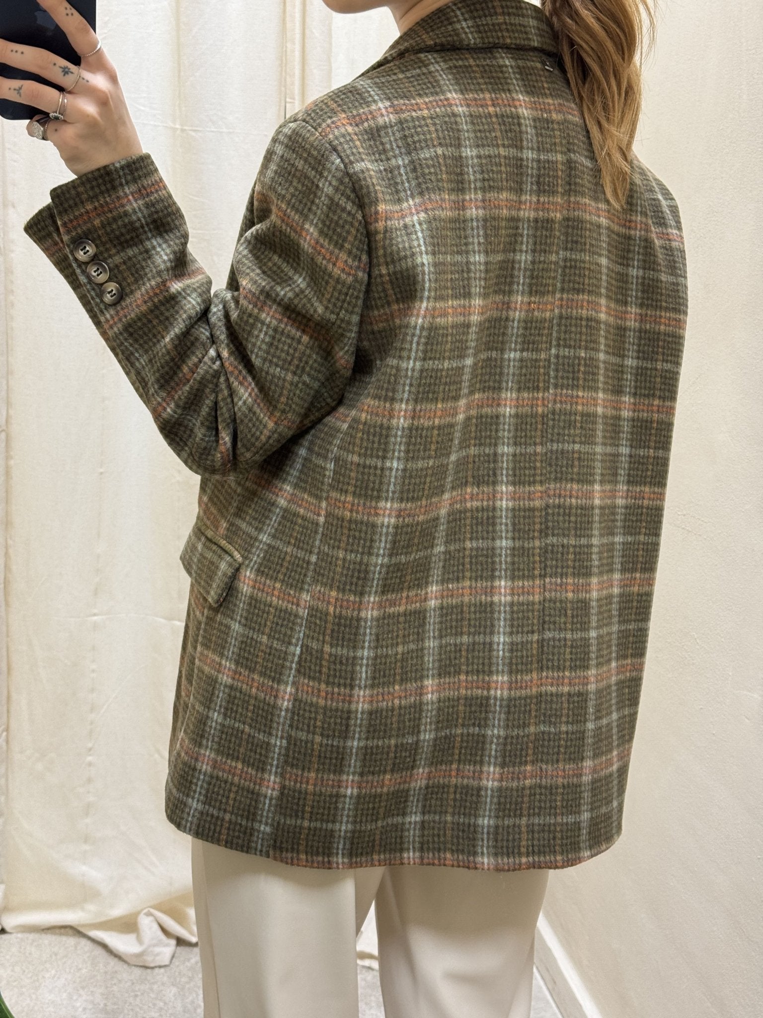 Giacca in panno stampa check con spille Dixie - GiuGiò | Shop online