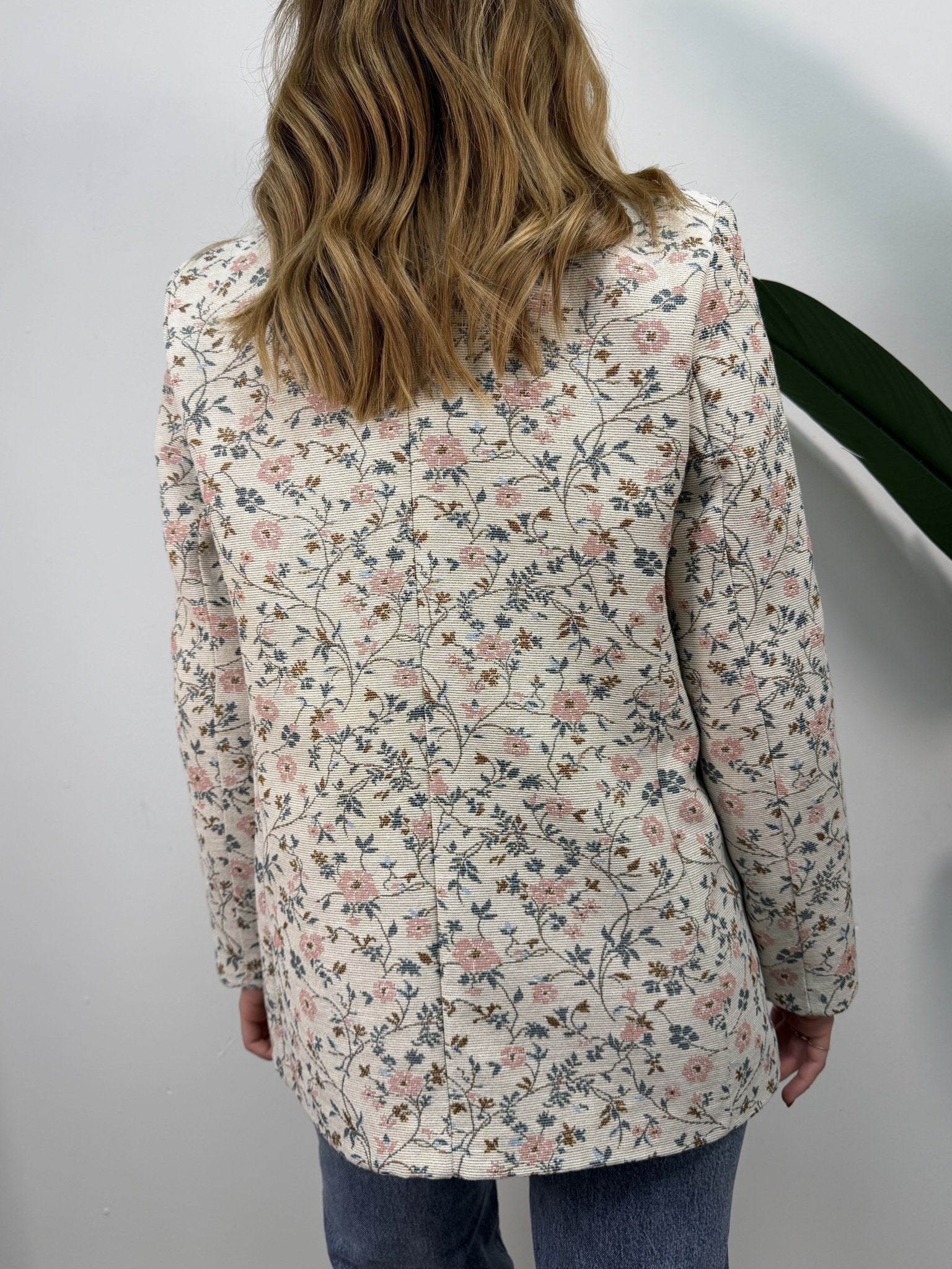 Giacca jacquard stampa fiore MYD - GiuGiò | Shop online