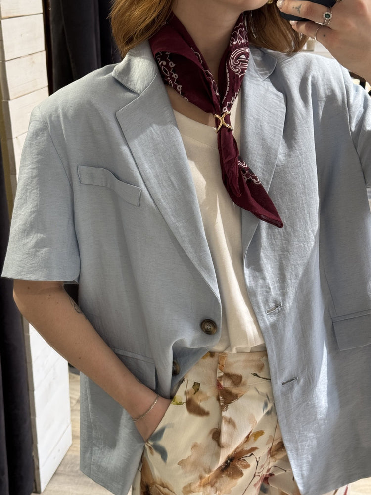 Giacca mezza manica monopetto con bandana Susy Mix - GiuGiò | Shop online