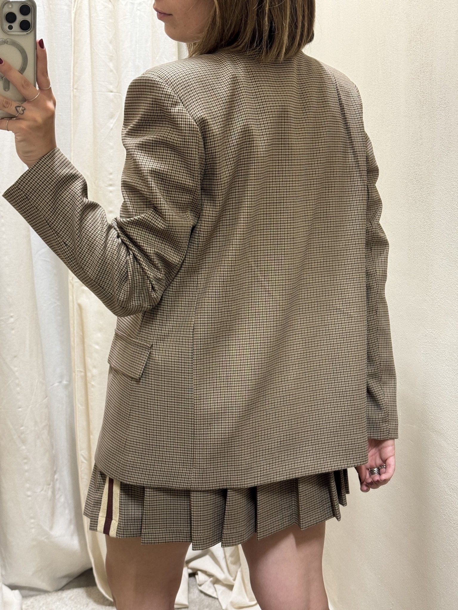 Giacca micro pied de poule con patch Susy Mix - GiuGiò | Shop online