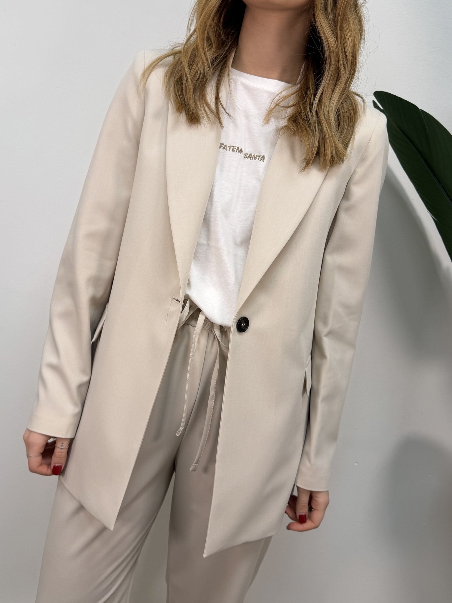 Giacca monopetto un bottone misto viscosa MYD - GiuGiò | Shop online