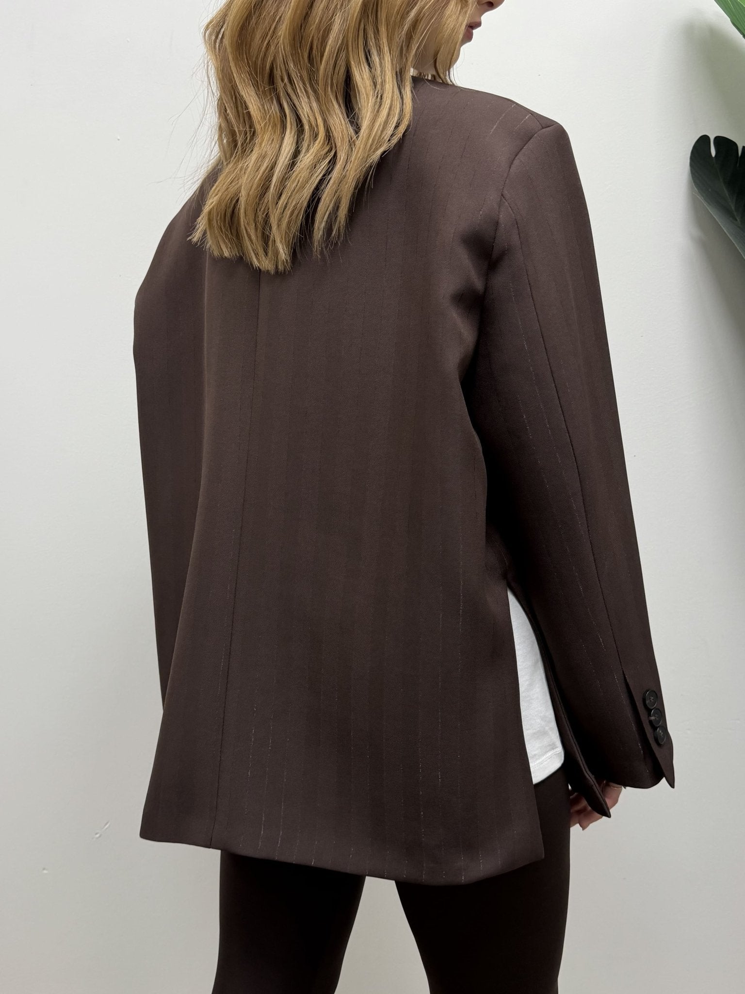 Giacca over gessata bottone storto VICOLO - GiuGiò | Shop online