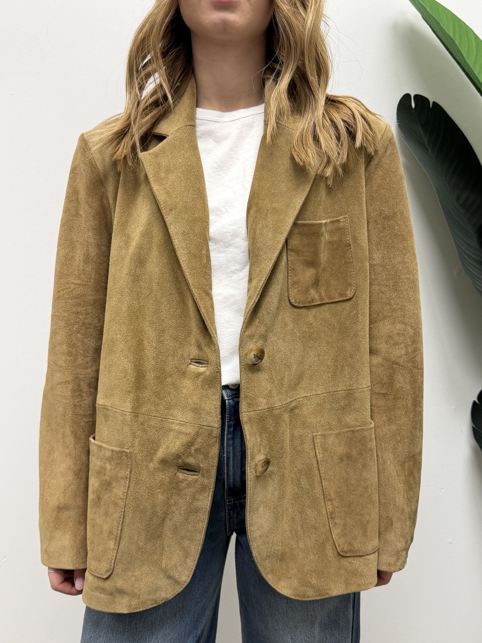 Giacca over in vera pelle scamosciata VICOLO - GiuGiò | Shop online