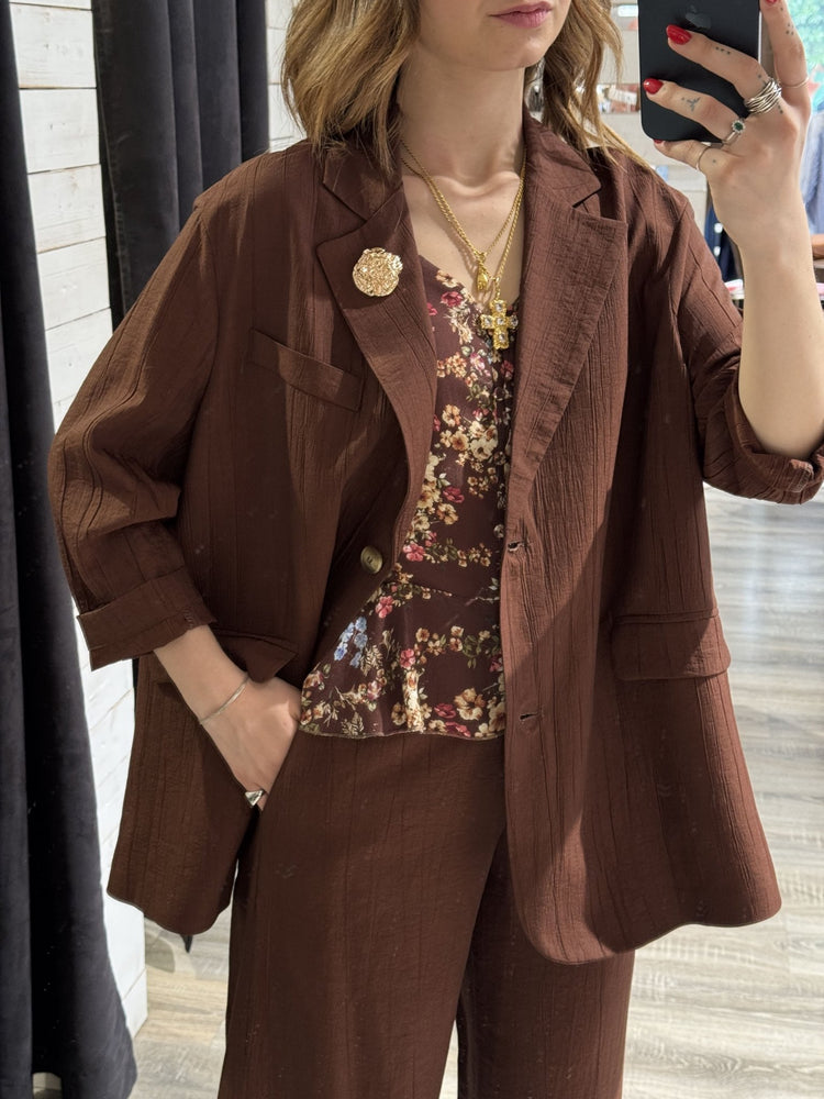 Giacca over in viscosa con spilla Tensione In - GiuGiò | Shop online