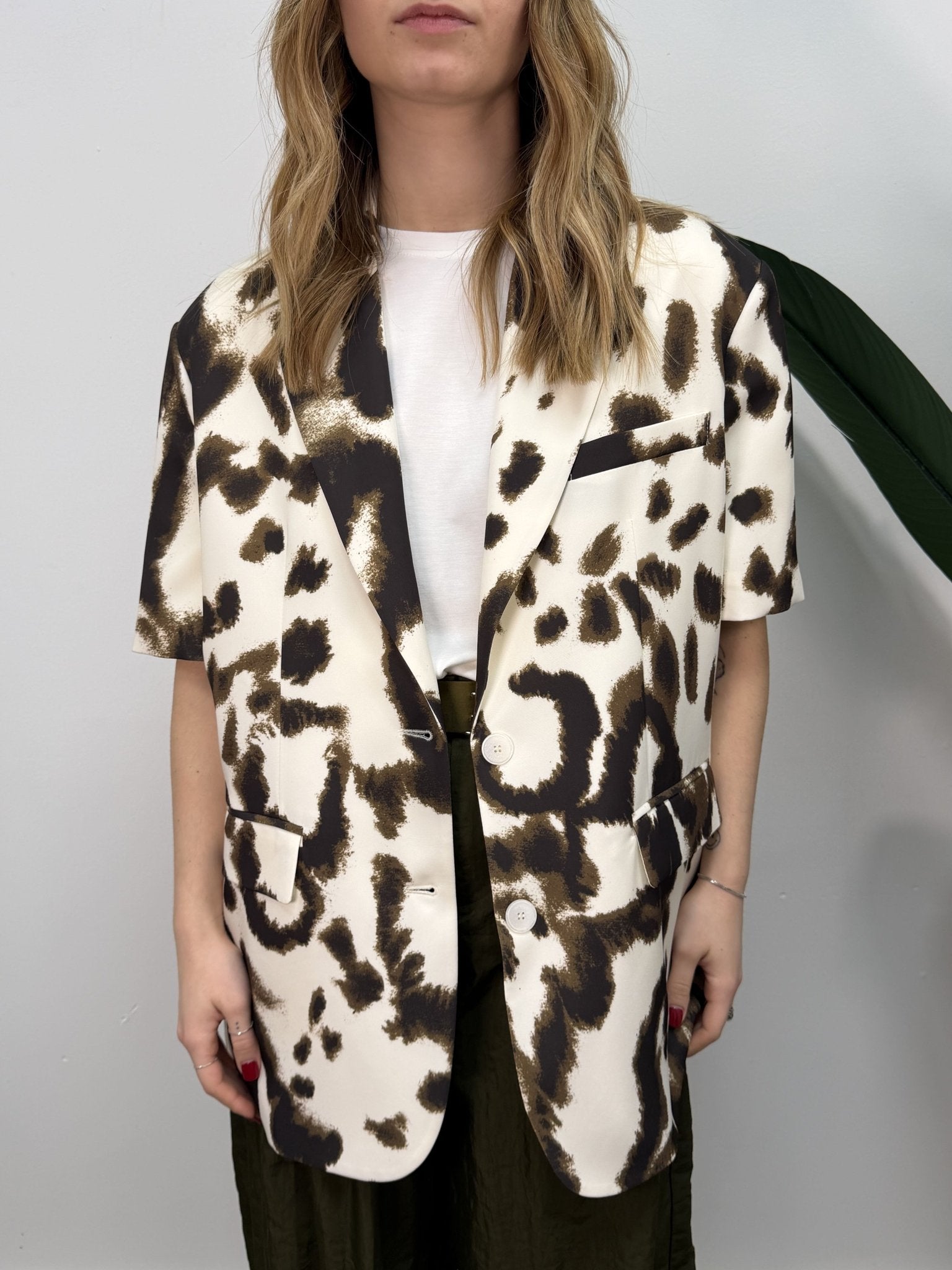Giacca over mezza manica stampa animalier Imperial - GiuGiò | Shop online