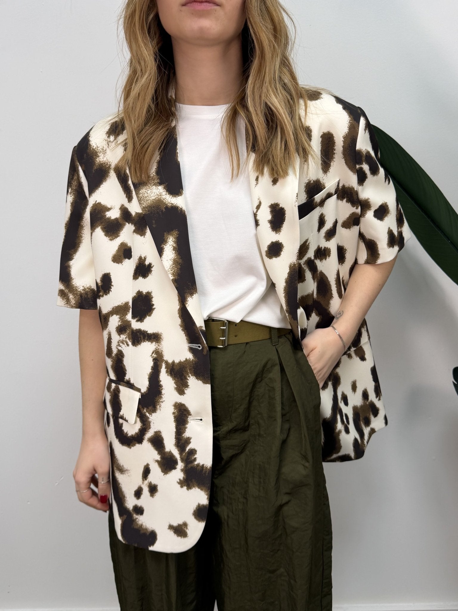 Giacca over mezza manica stampa animalier Imperial - GiuGiò | Shop online