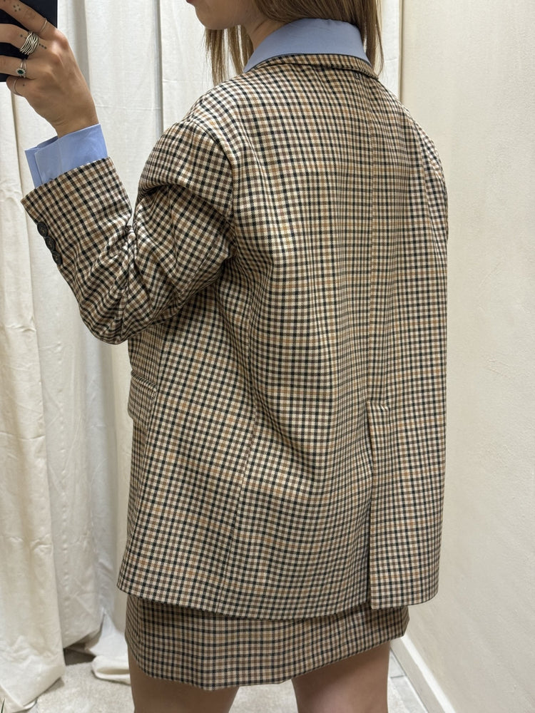 Giacca over micro check con spilla teddy Dixie - GiuGiò | Shop online