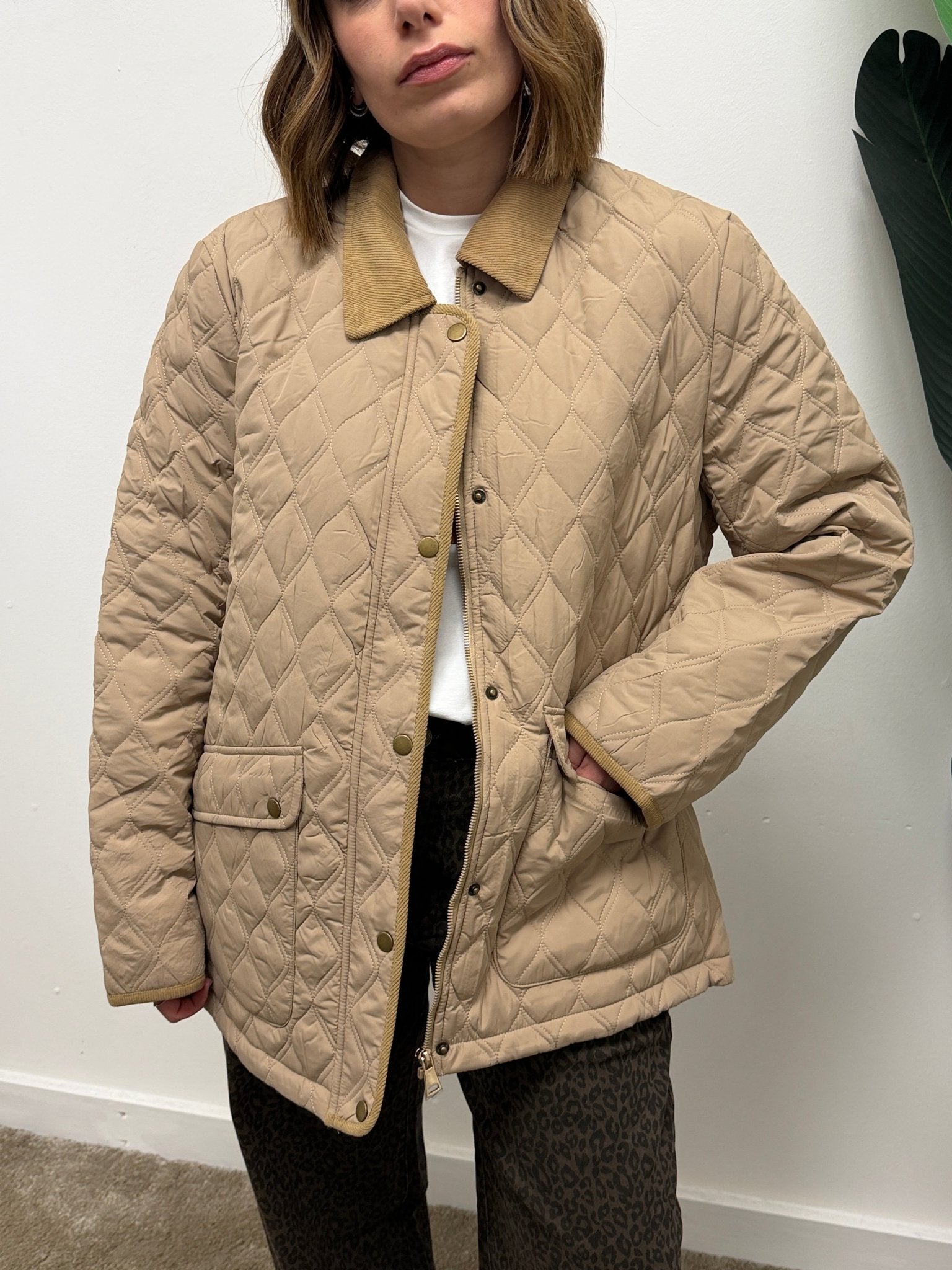 Giacca over trapuntata colletto in velluto MyD - GiuGiò | Shop online