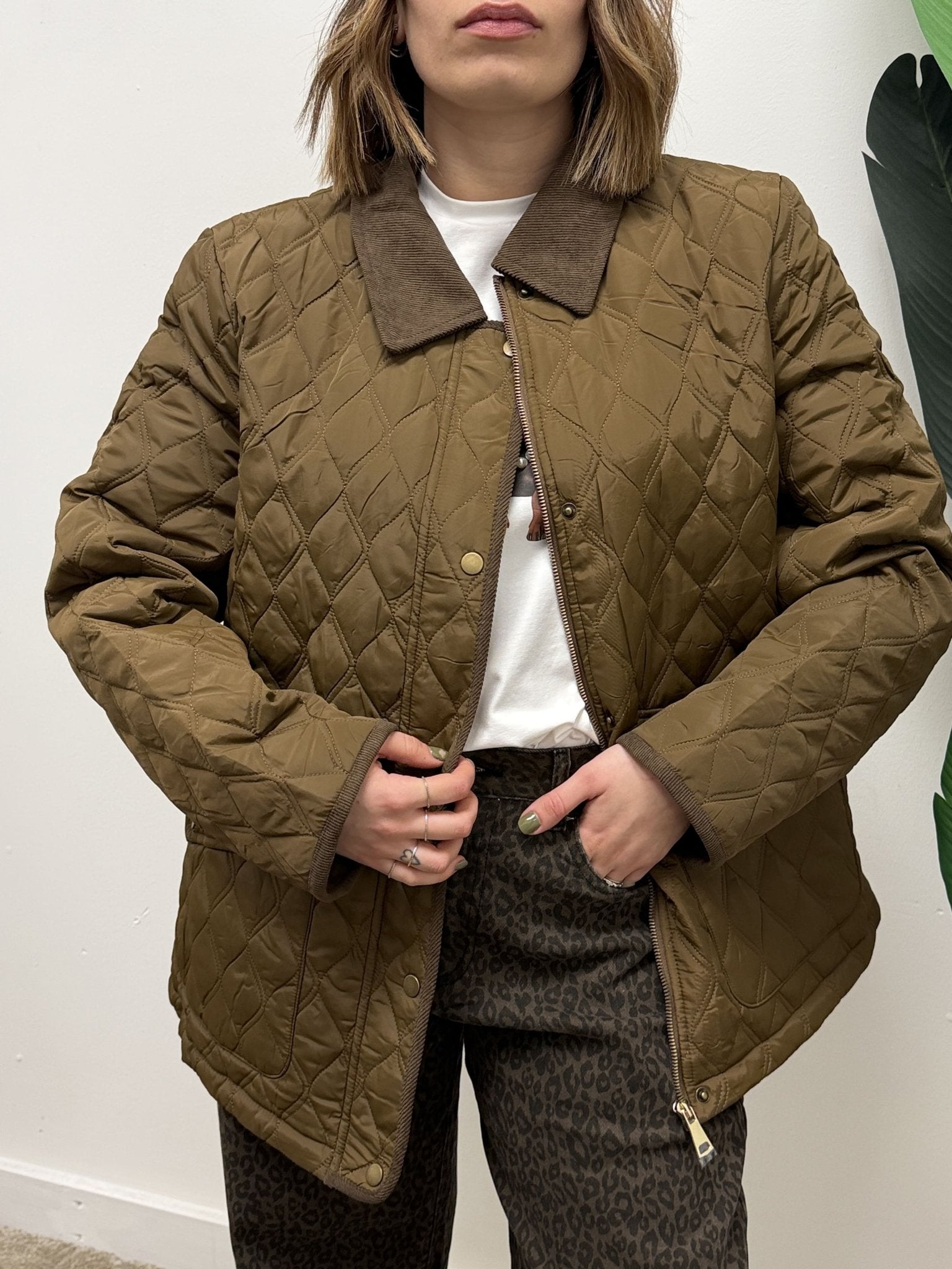 Giacca over trapuntata colletto in velluto MyD - GiuGiò | Shop online