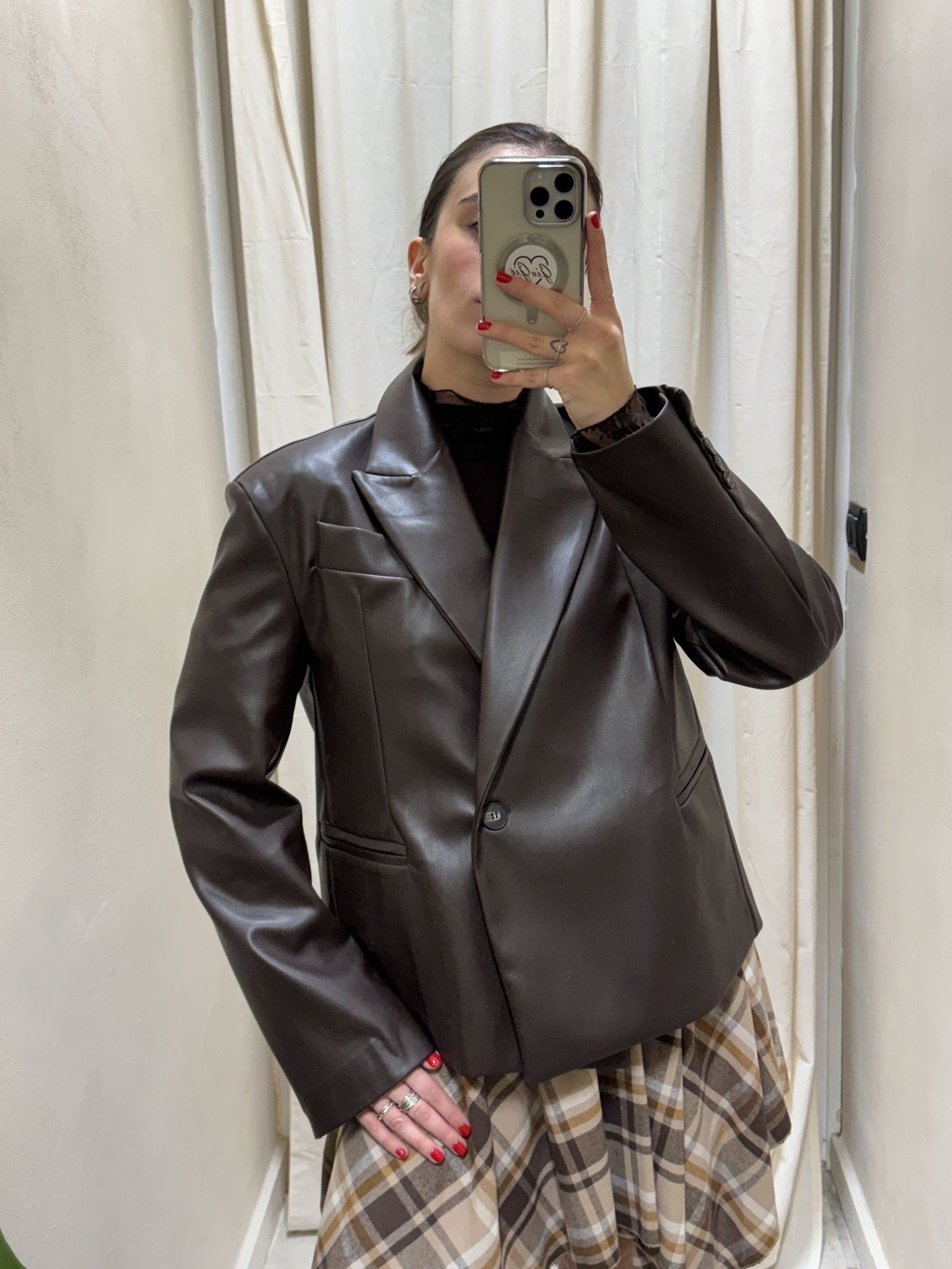 Giacca regular in ecopelle 2/4 Tensione In - GiuGiò | Shop online