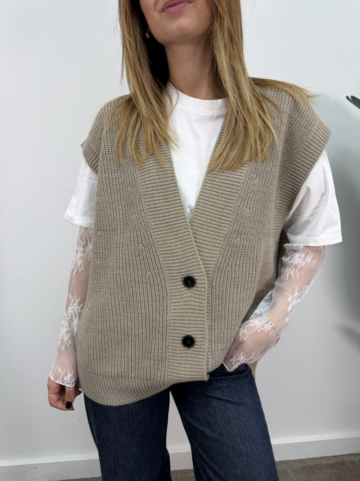 Gilet 3 bottoni over in maglia Vicolo - GiuGiò | Shop online