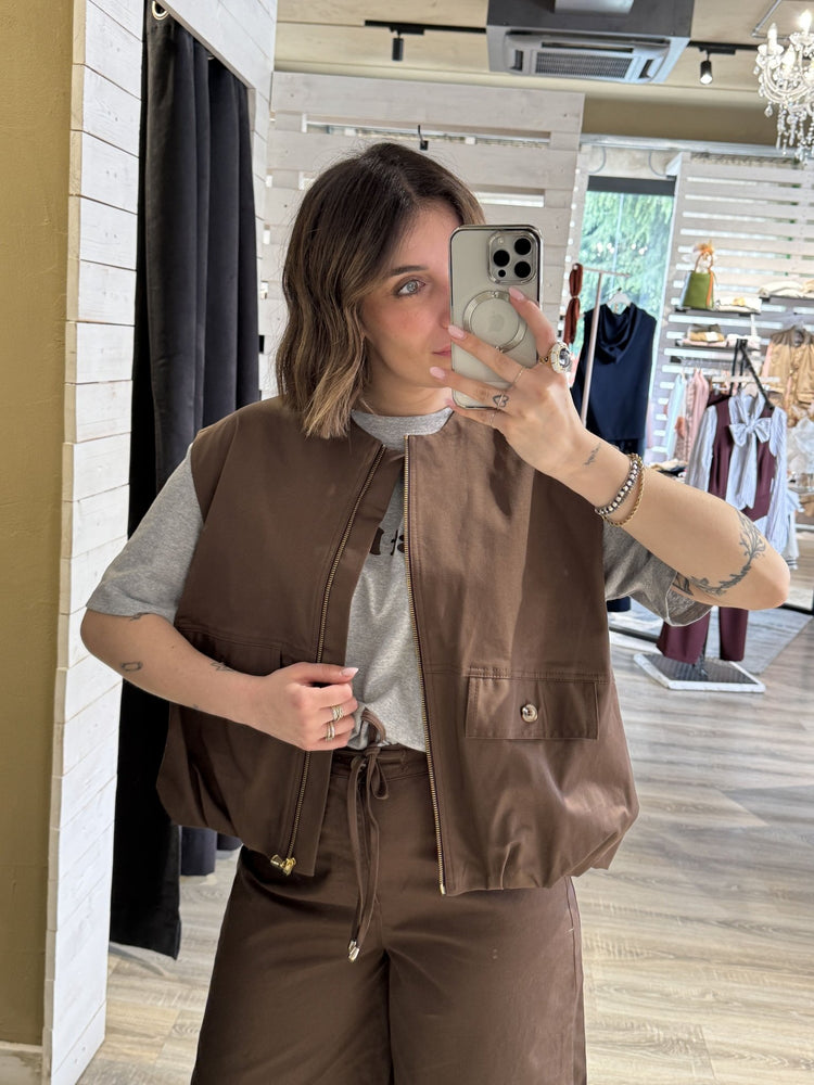Gilet bomber con tasconi e zip Dixie - GiuGiò | Shop online