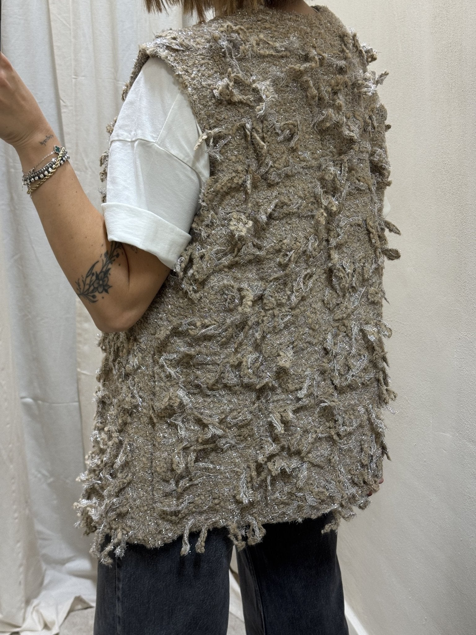 Gilet cardigan in lurex sfrangiato MyD - GiuGiò | Shop online