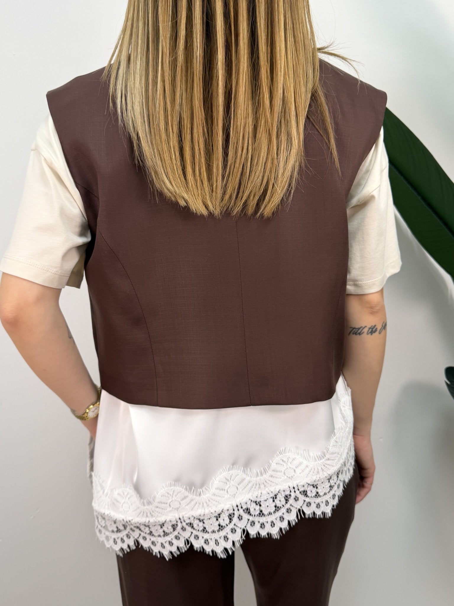 Gilet crop 1 bottone lyocell MyD - GiuGiò | Shop online