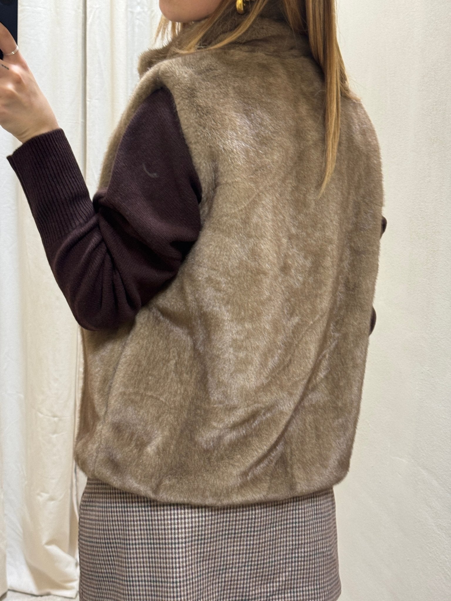 Gilet eco pelliccia beige MyD - GiuGiò | Shop online