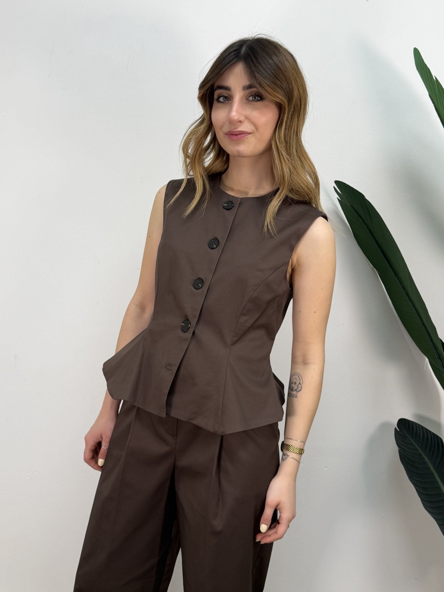 Gilet godet in cotone con bottoni Tensione In - GiuGiò | Shop online