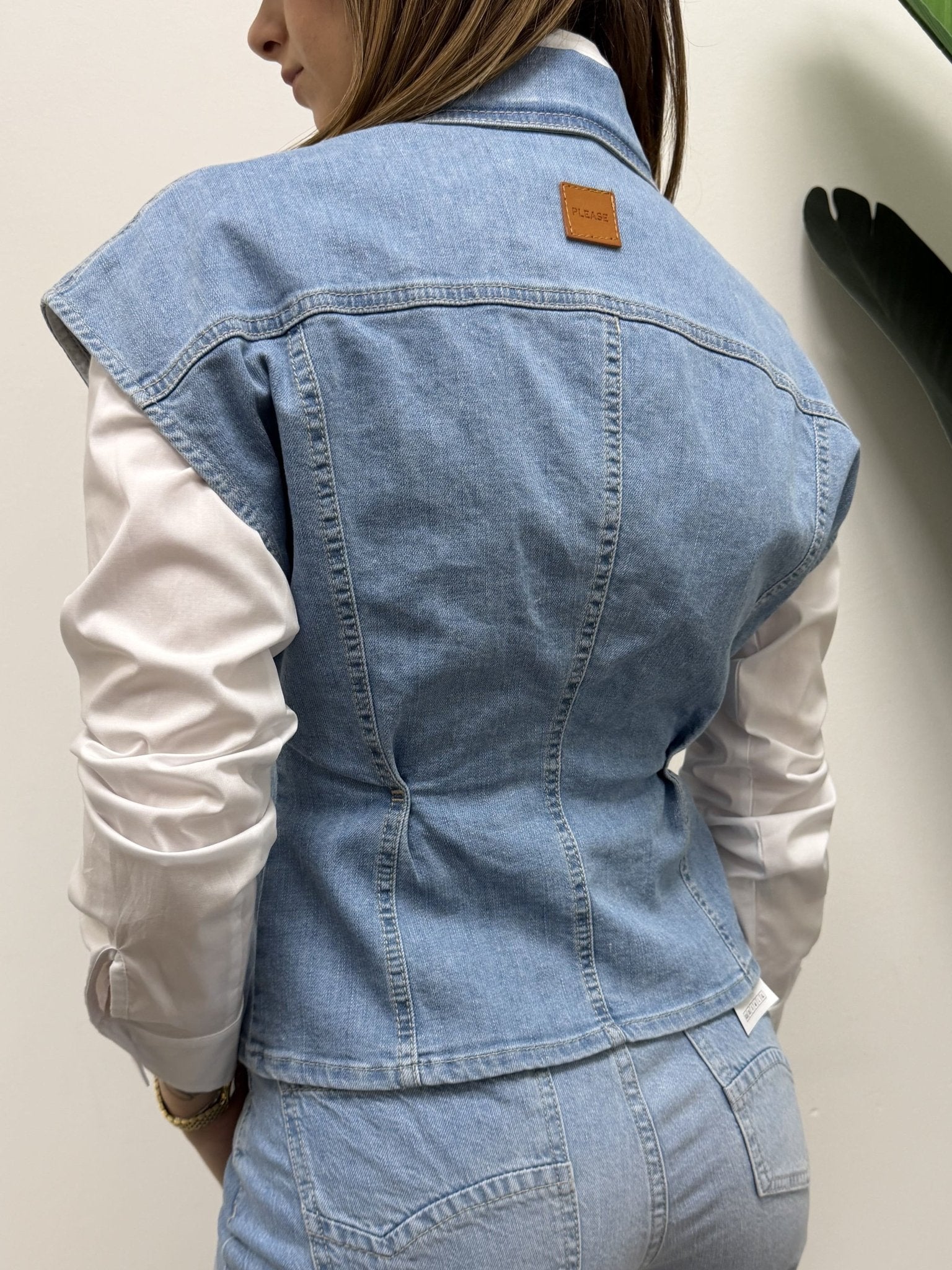 Gilet in denim slim - fit Please - GiuGiò | Shop online