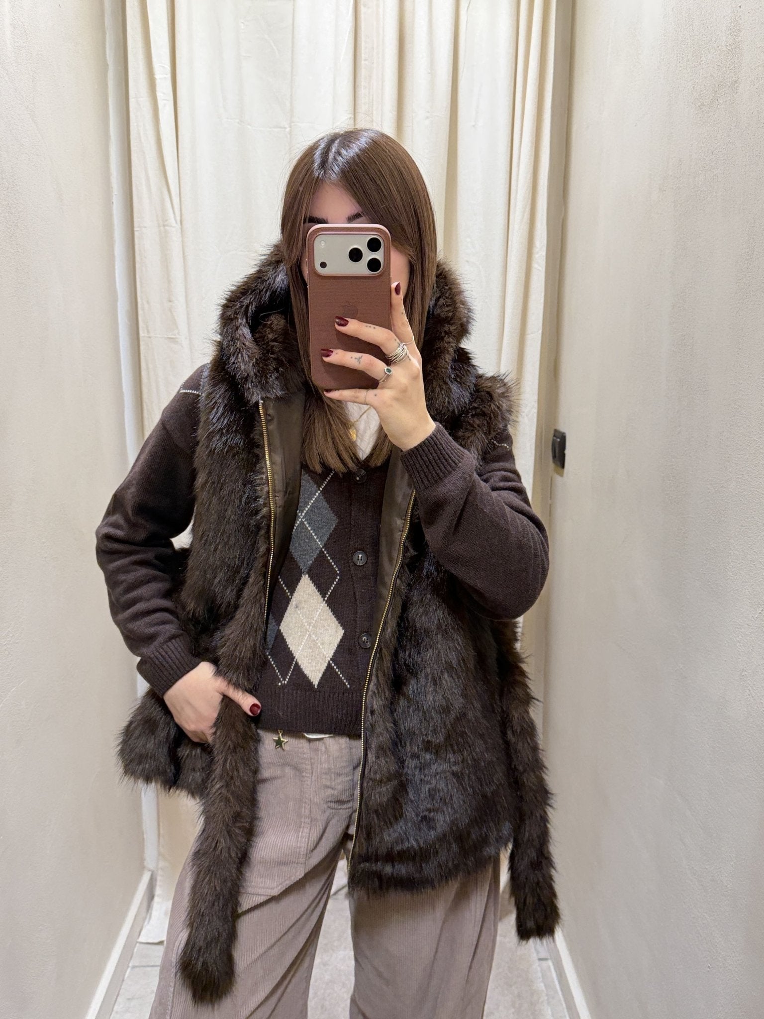 Gilet in eco - pelliccia con fusciacca MyD - GiuGiò | Shop online