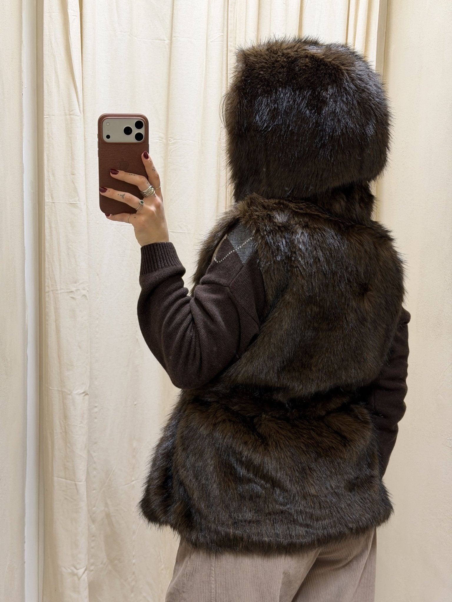 Gilet in eco - pelliccia con fusciacca MyD - GiuGiò | Shop online