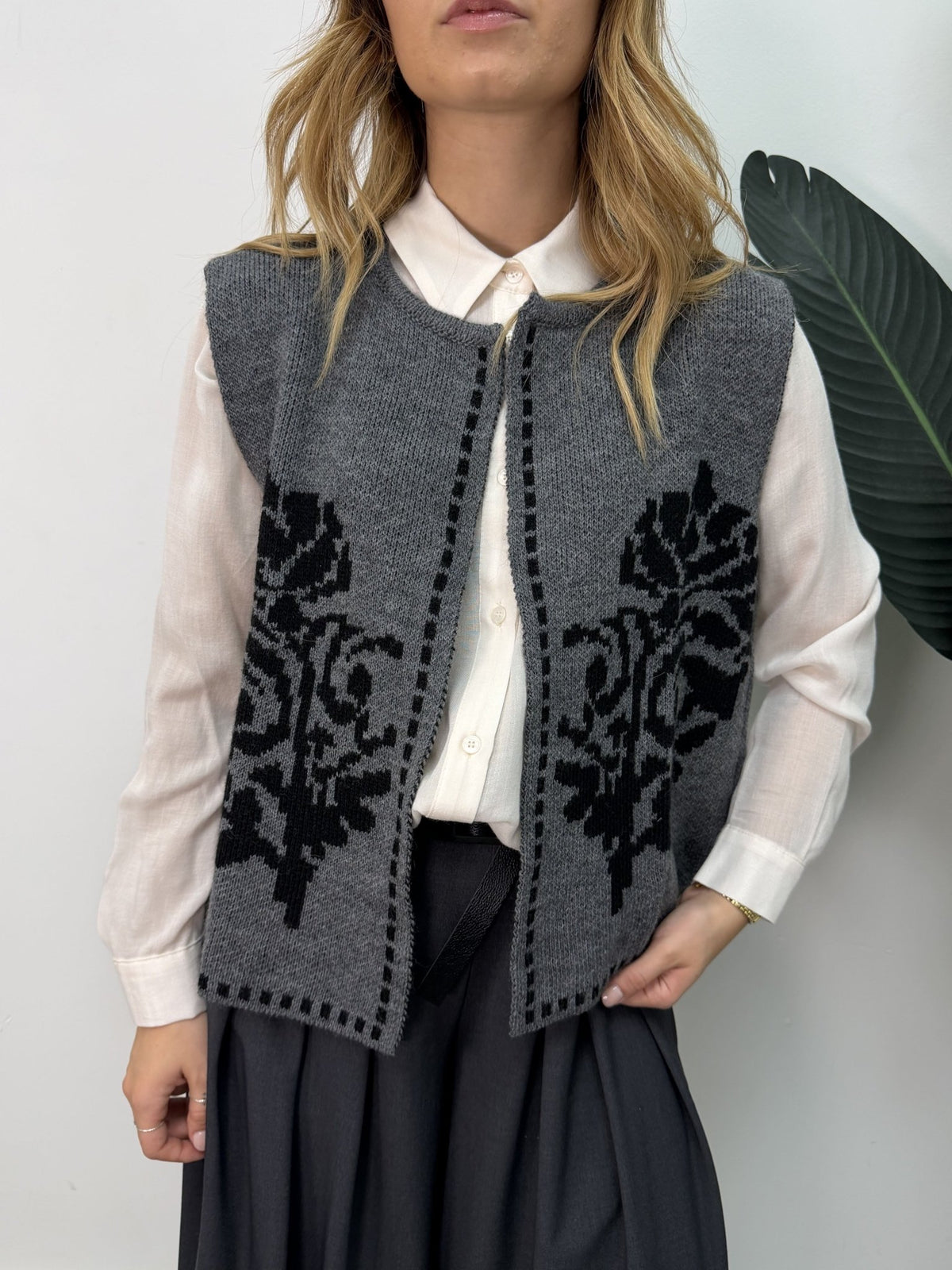 Gilet in maglia a fantasia MyD - GiuGiò | Shop online