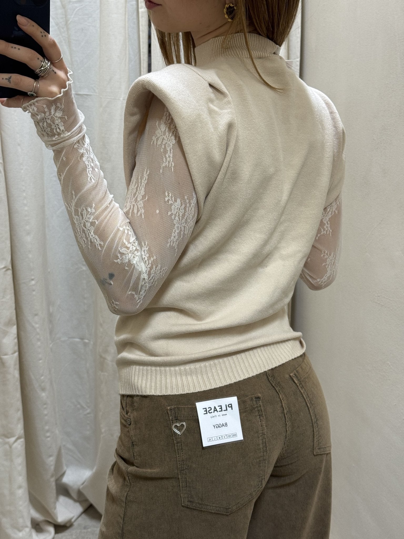 Gilet in maglia con spallone Susy Mix - GiuGiò | Shop online