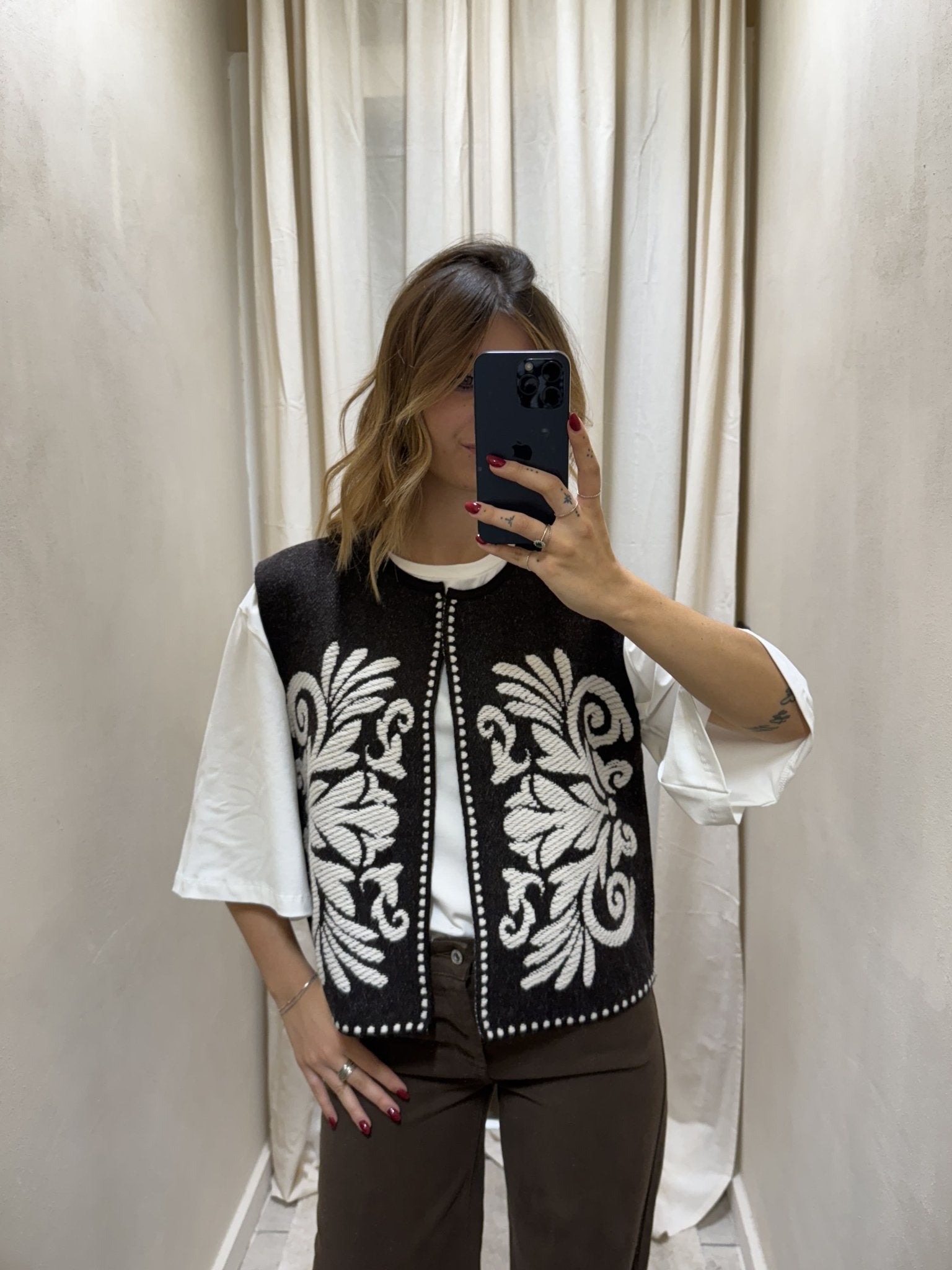 Gilet in maglia ricamato Tensione In - GiuGiò | Shop online