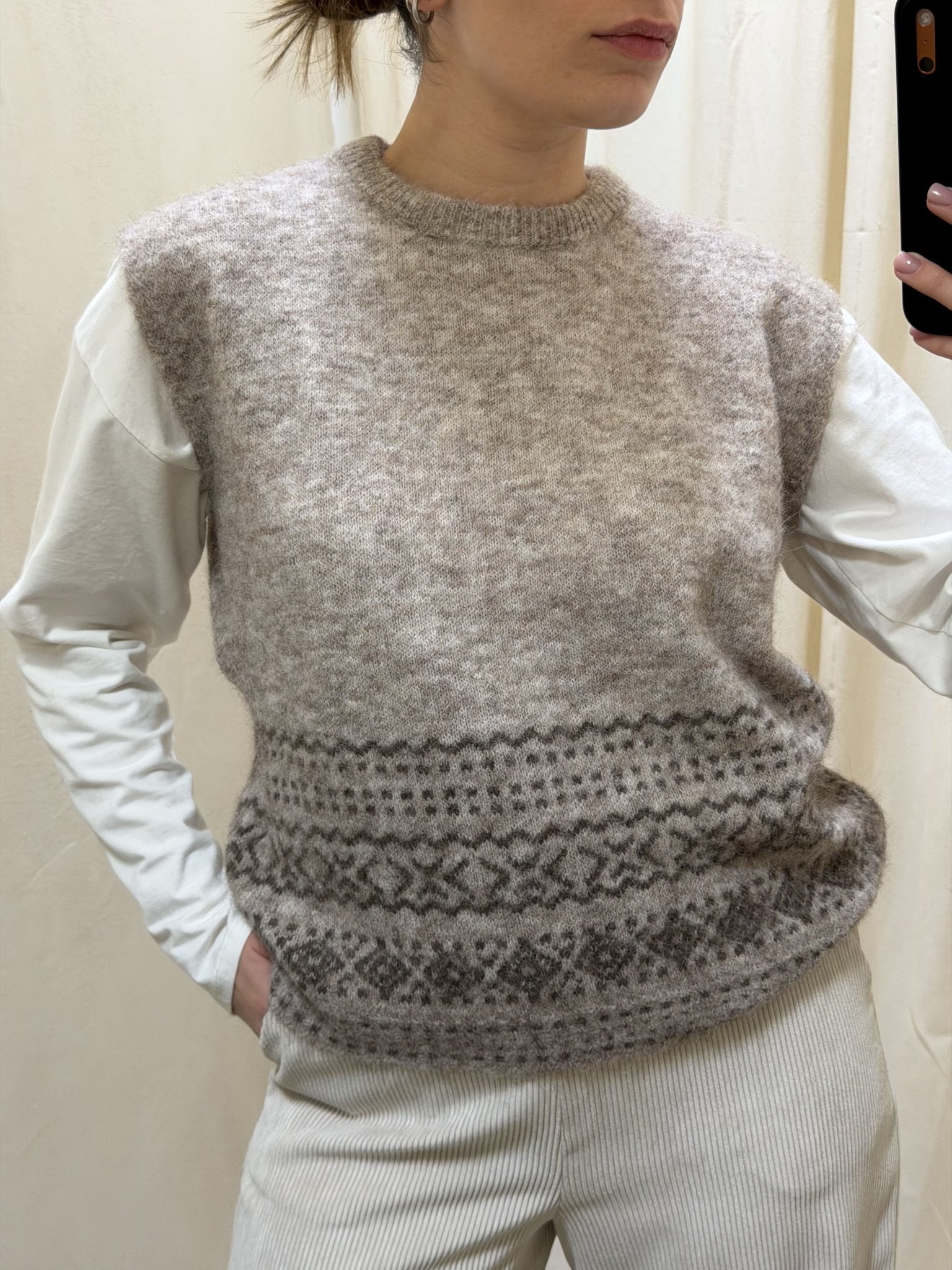 Gilet in maglia ricami geometrici MyD - GiuGiò | Shop online