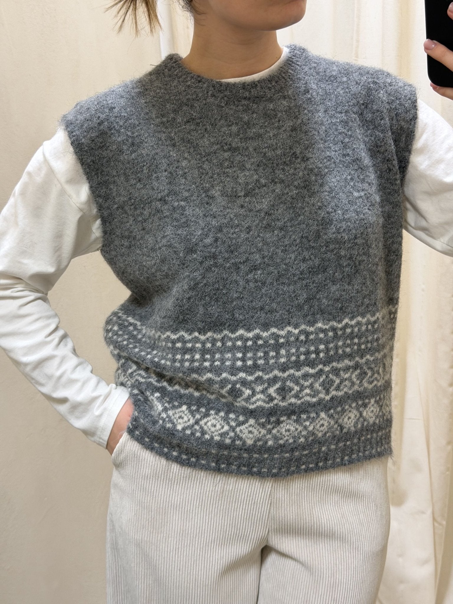 Gilet in maglia ricami geometrici MyD - GiuGiò | Shop online