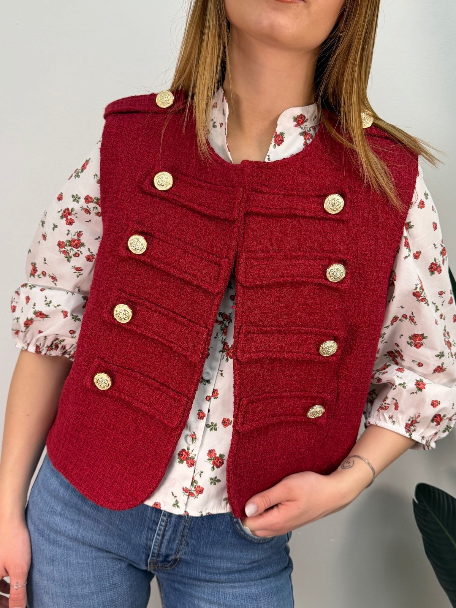 Gilet napoleonico con bottoni oro Tensione In - GiuGiò | Shop online