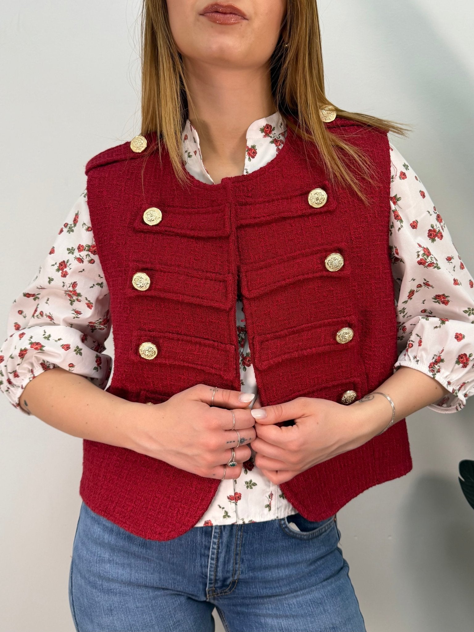 Gilet napoleonico con bottoni oro Tensione In - GiuGiò | Shop online