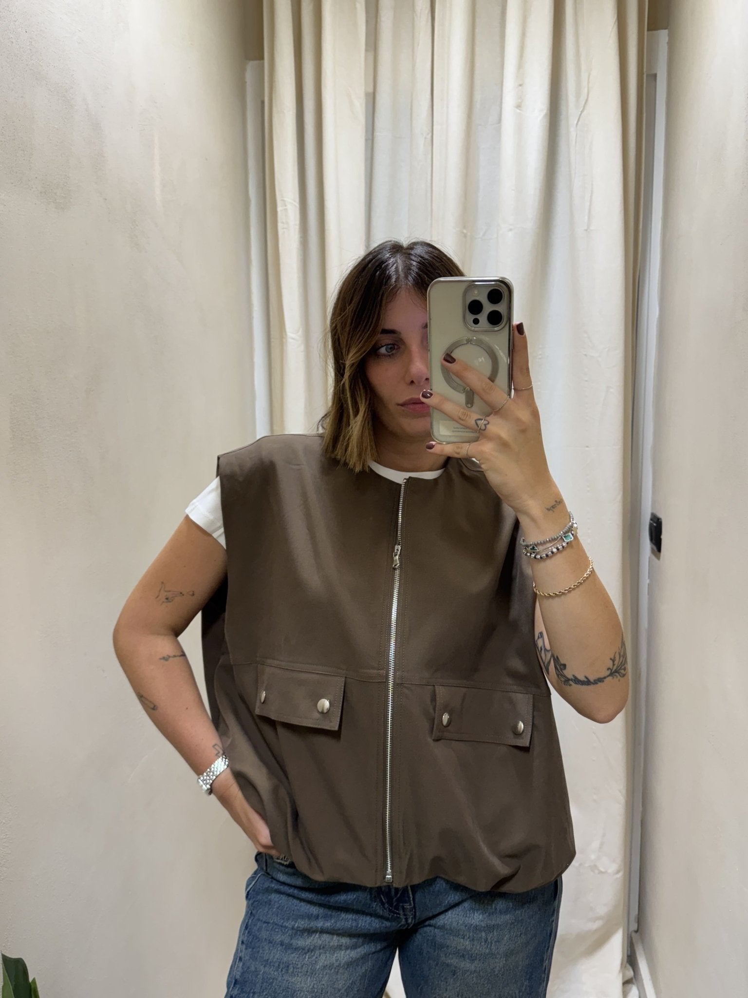 Gilet over arricciato Dixie - GiuGiò | Shop online