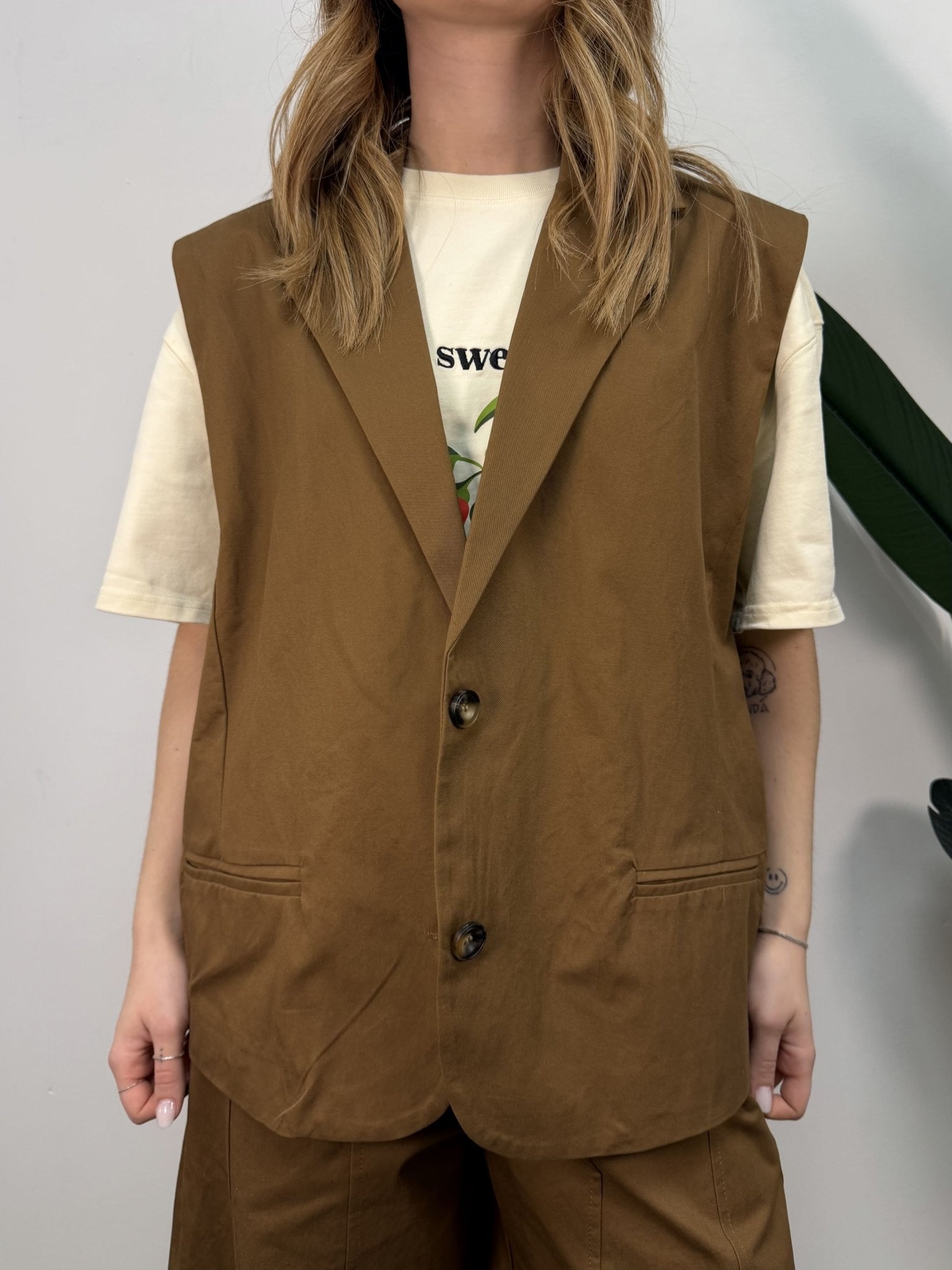 Gilet over in cotone fustagno MyD - GiuGiò | Shop online