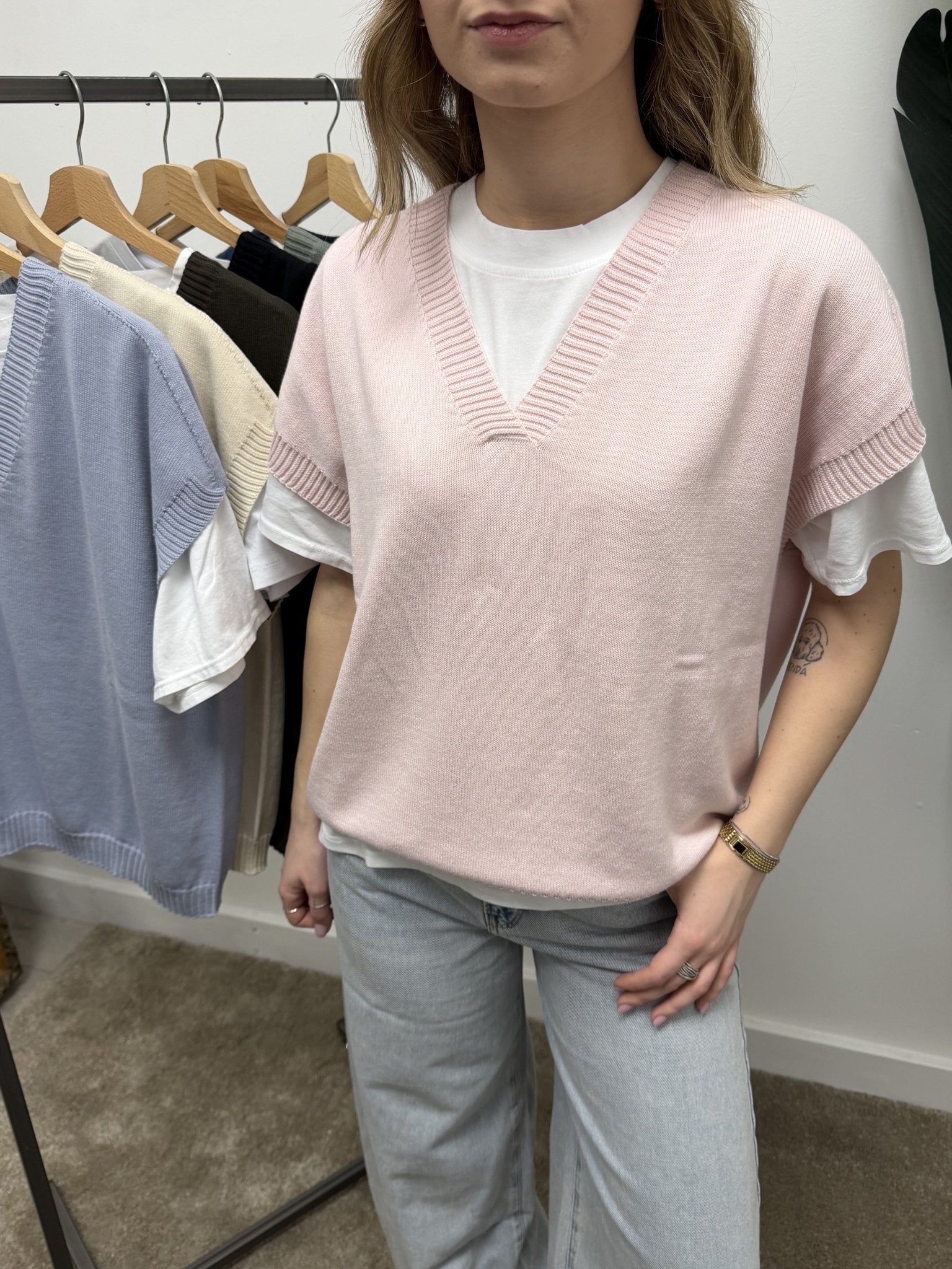 Gilet over in cotone scollo V Susy Mix - GiuGiò | Shop online