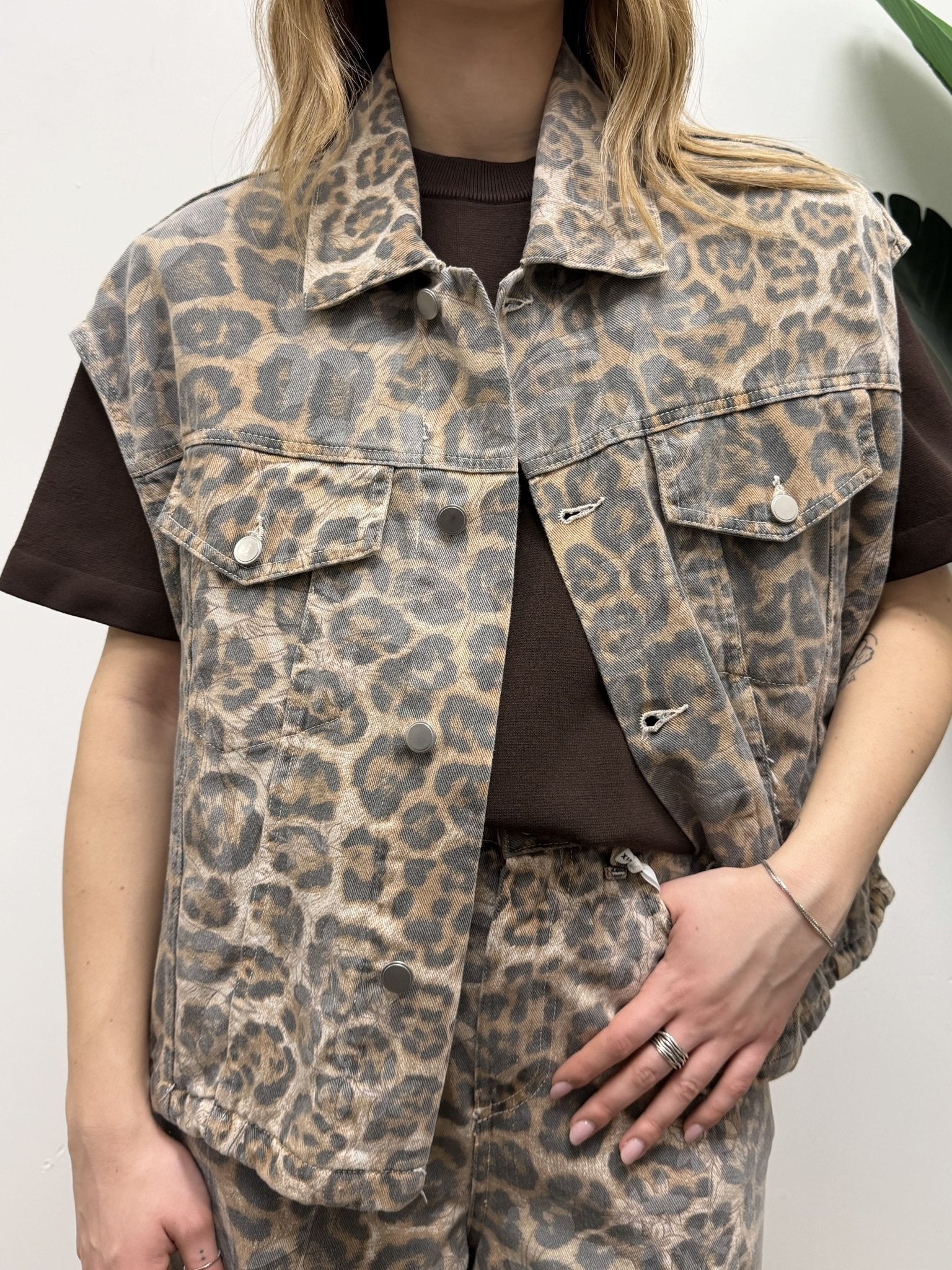 Gilet over in denim maculato Susy Mix - GiuGiò | Shop online