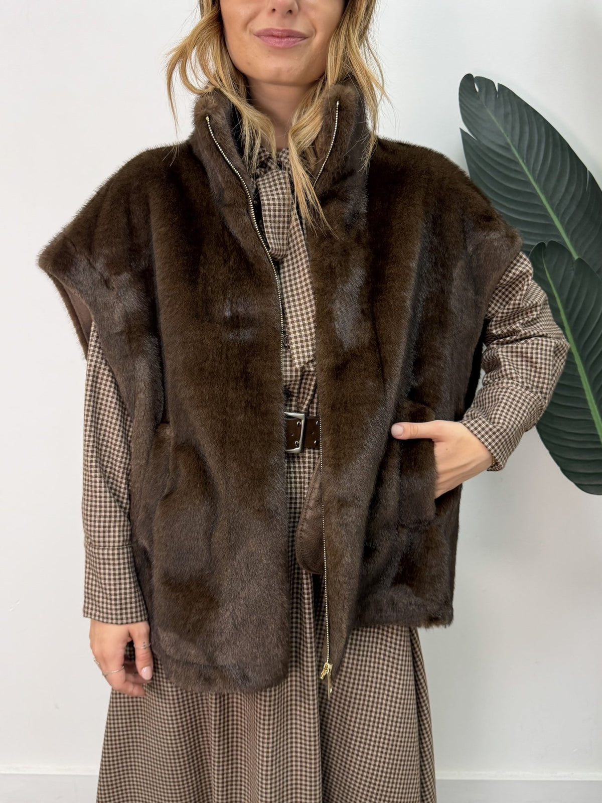 Gilet over in ecopelliccia MyD - GiuGiò | Shop online