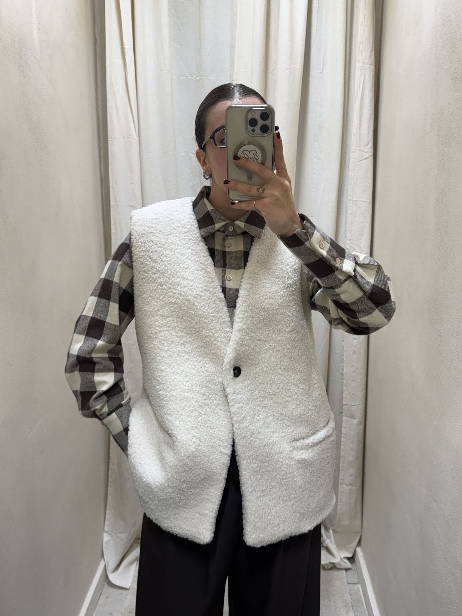 Gilet strutturato in sherpa Tensione In - GiuGiò | Shop online