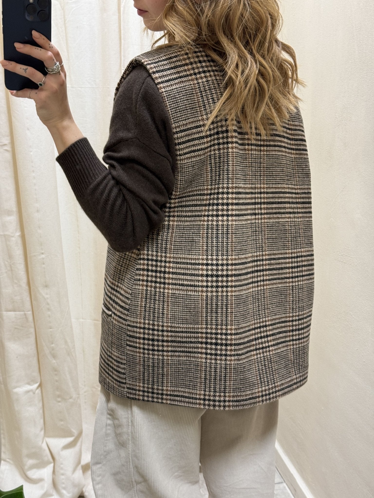 Gilet strutturato over in principe di galles Tensione In - GiuGiò | Shop online