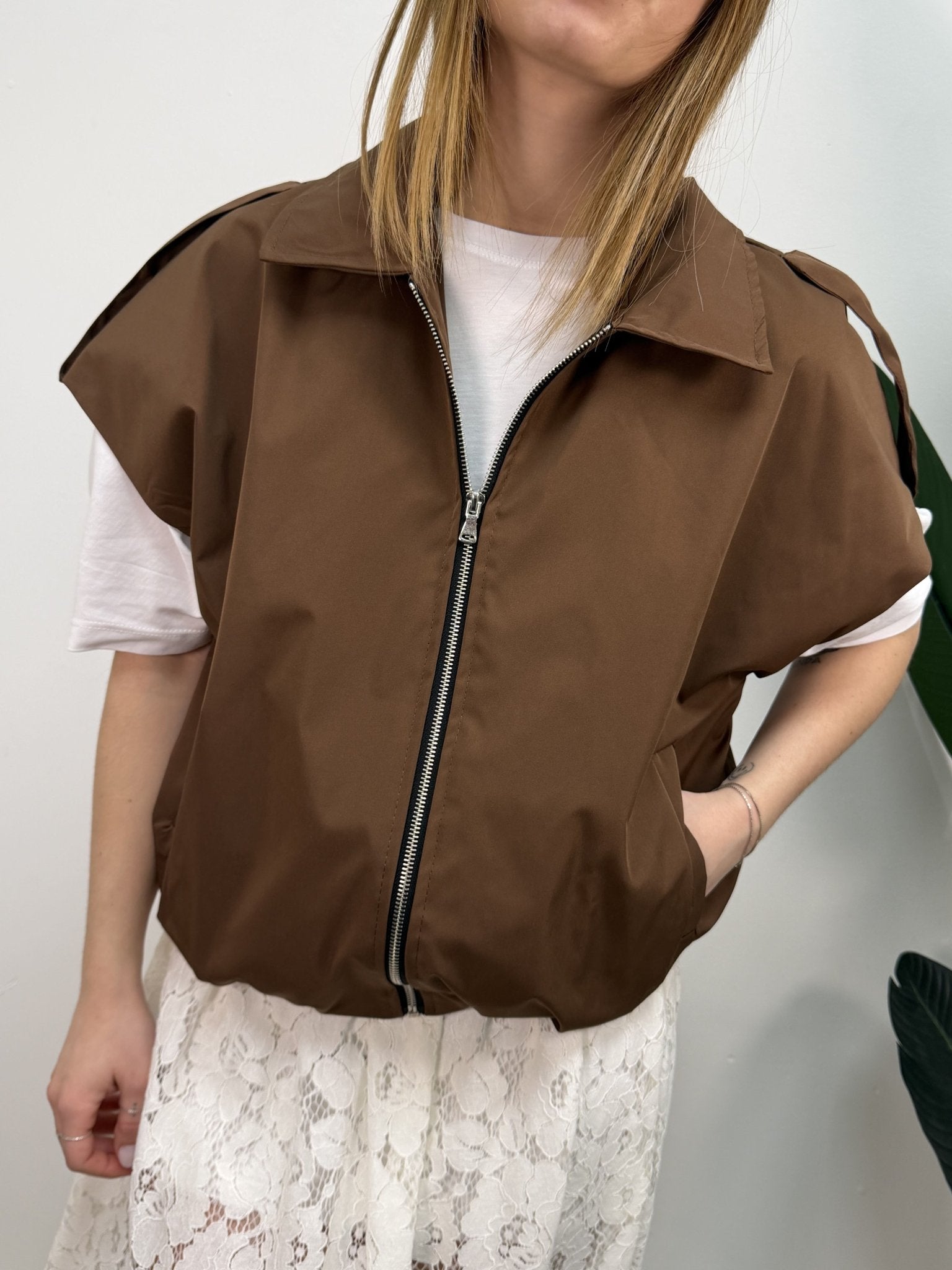 Gilet trench in nylon MyD - GiuGiò | Shop online