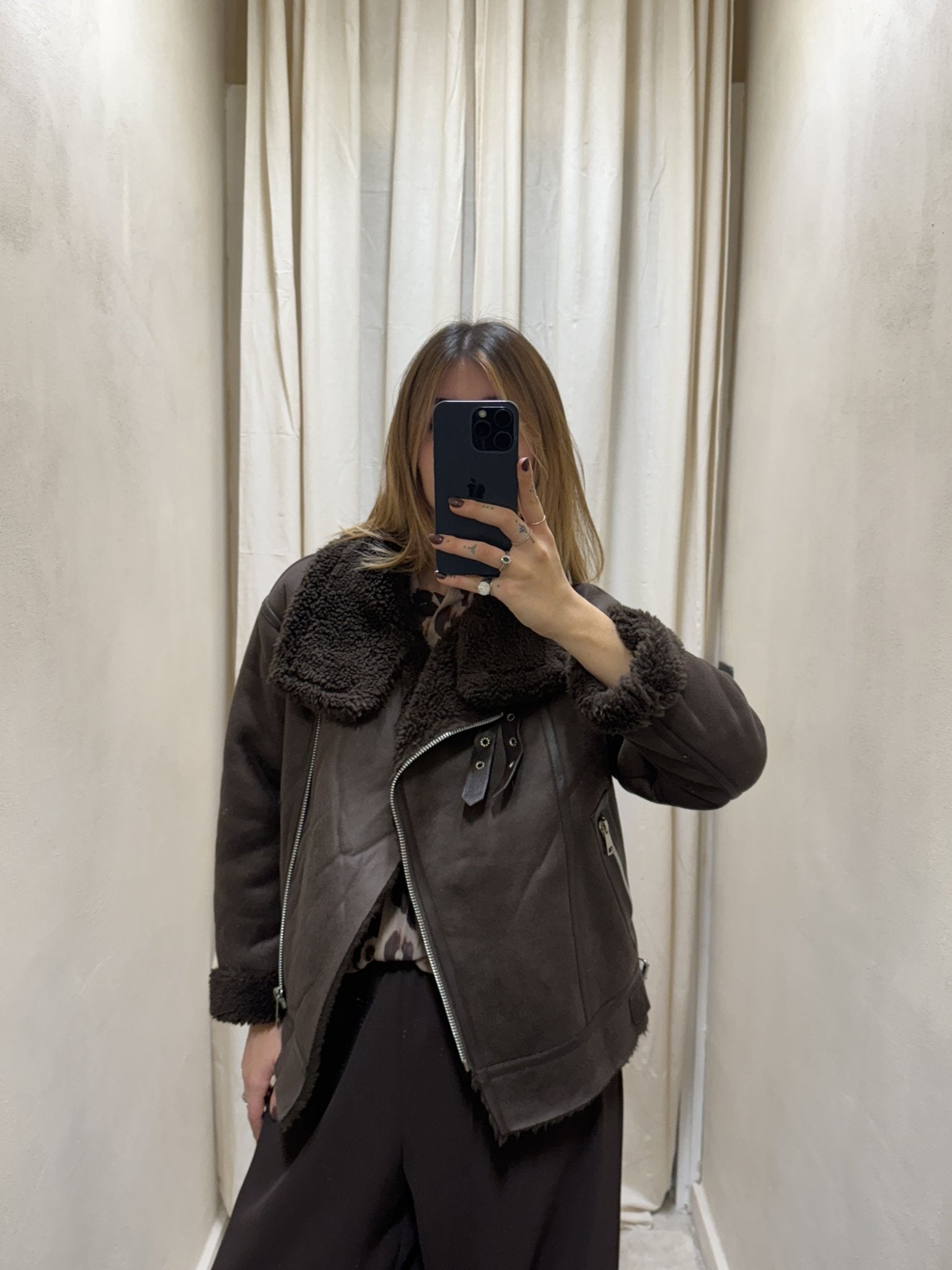 Giubbino eco montone oversize Susy Mix - GiuGiò | Shop online