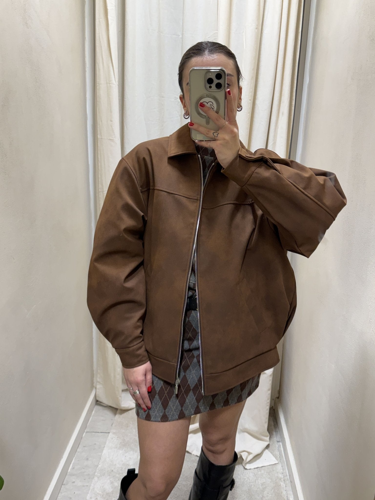 Giubbino modello aviatore in eco - suede HaveOne - GiuGiò | Shop online