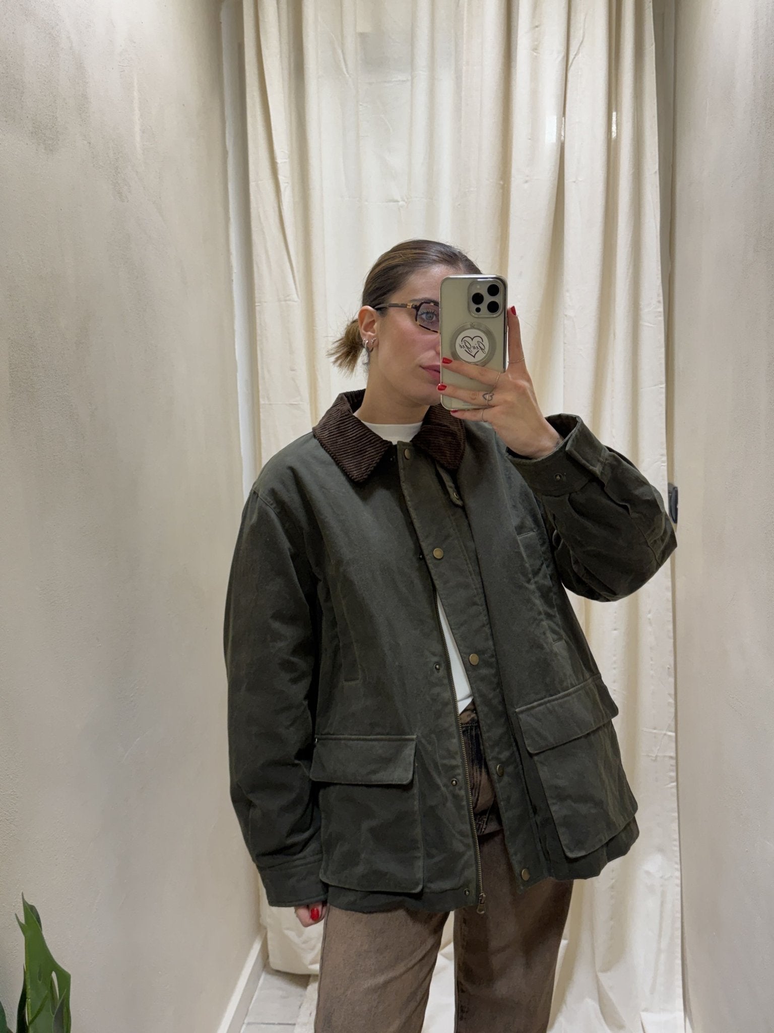 Giubbotto cerato colletto costa di velluto Please - GiuGiò | Shop online