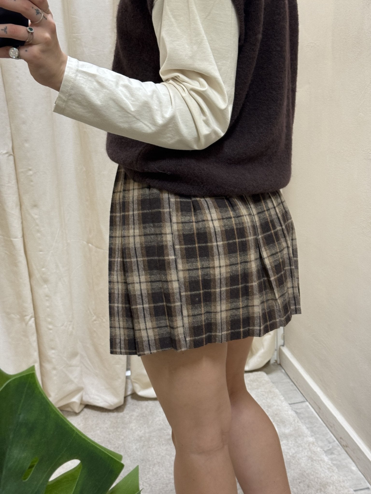 Gonna a pieghe stampa check Susy Mix - GiuGiò | Shop online